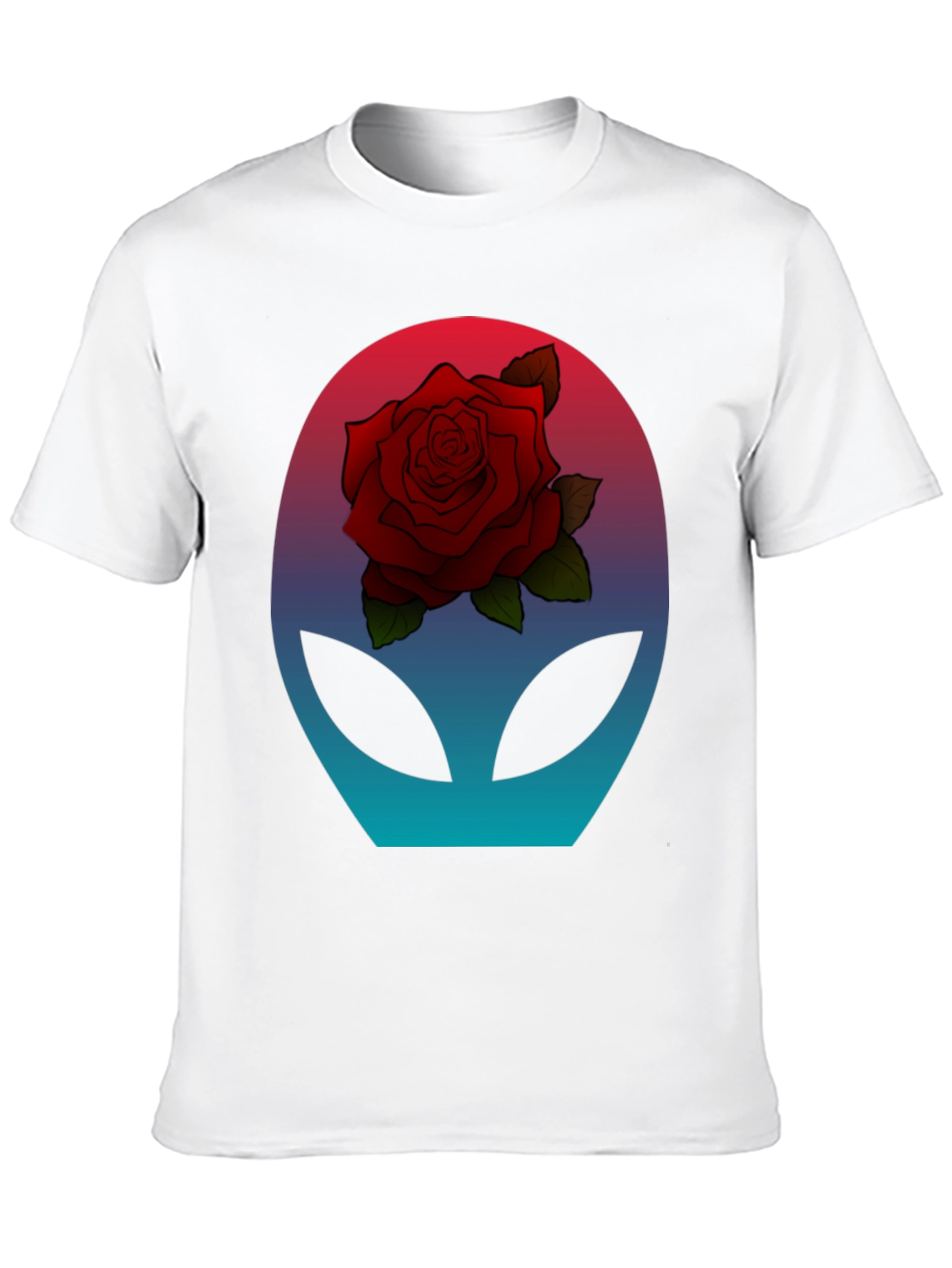Alien Rose T-Shirt - Sci-Fi Floral Graphic Tee