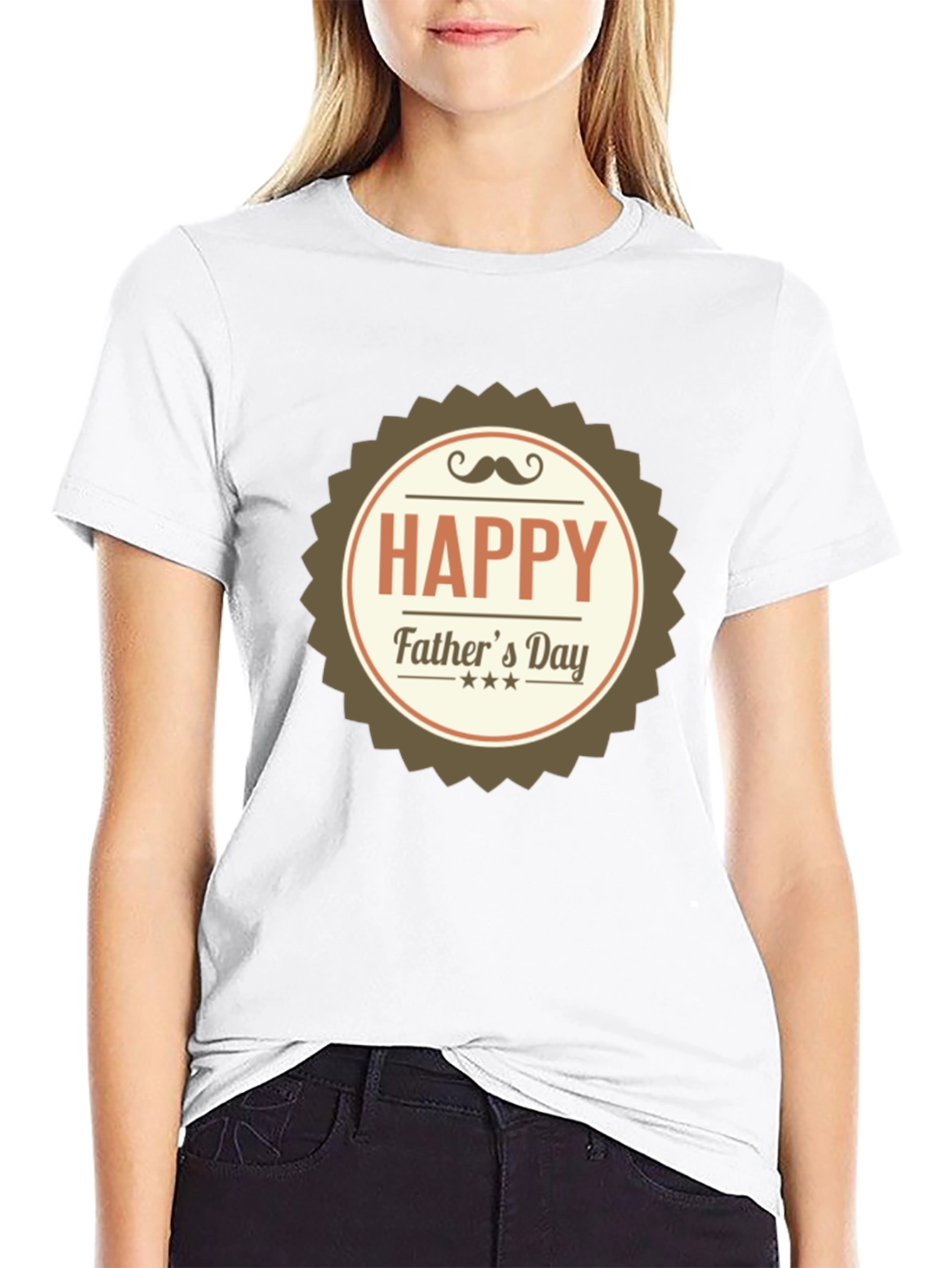 Happy Fathers Day T-Shirt - Black Cotton