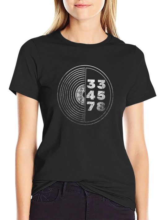 Vintage Record Speed T-Shirt - Music Lover Tee