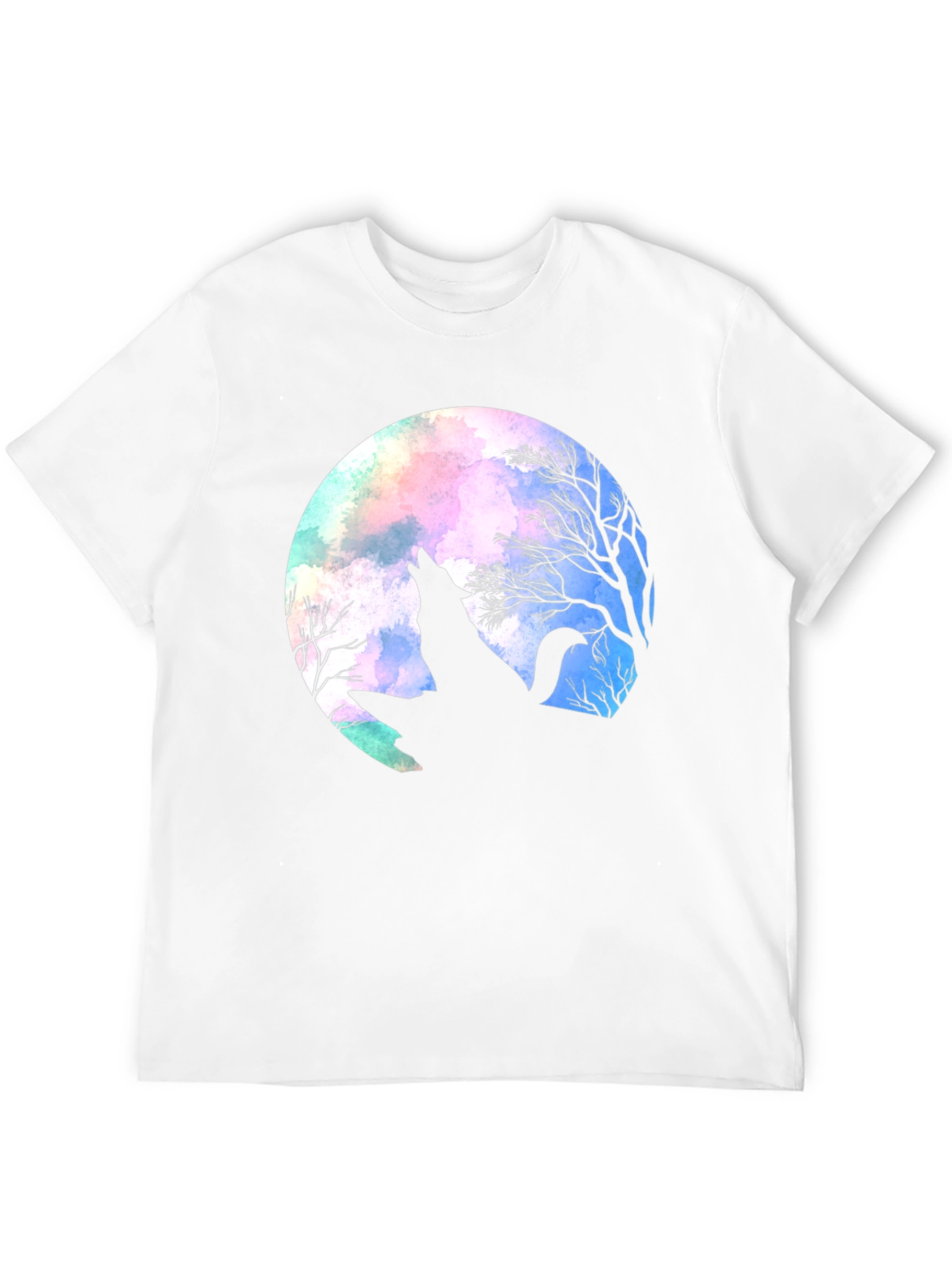 Wolf Moon Graphic Tee - Black Cotton