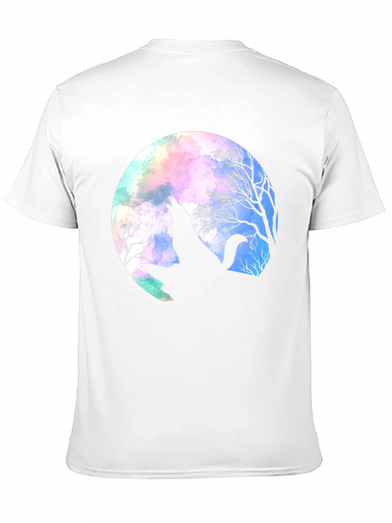 Wolf Moon Graphic Tee - Black Cotton