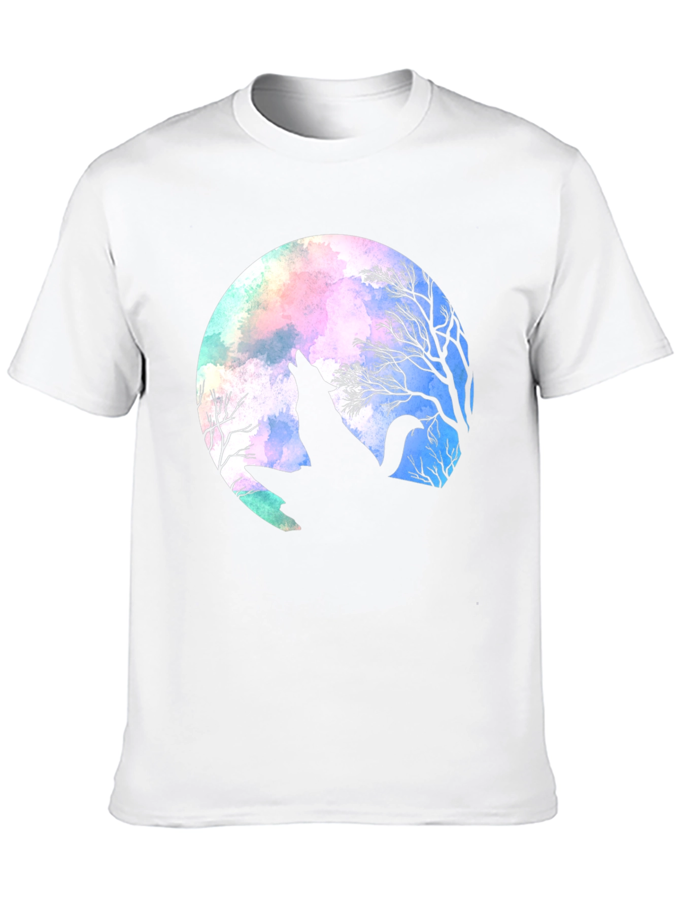 Wolf Moon Graphic Tee - Black Cotton