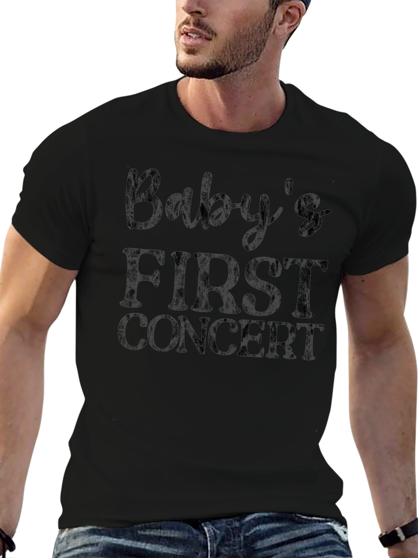 Babys First Concert Black Graphic Tee