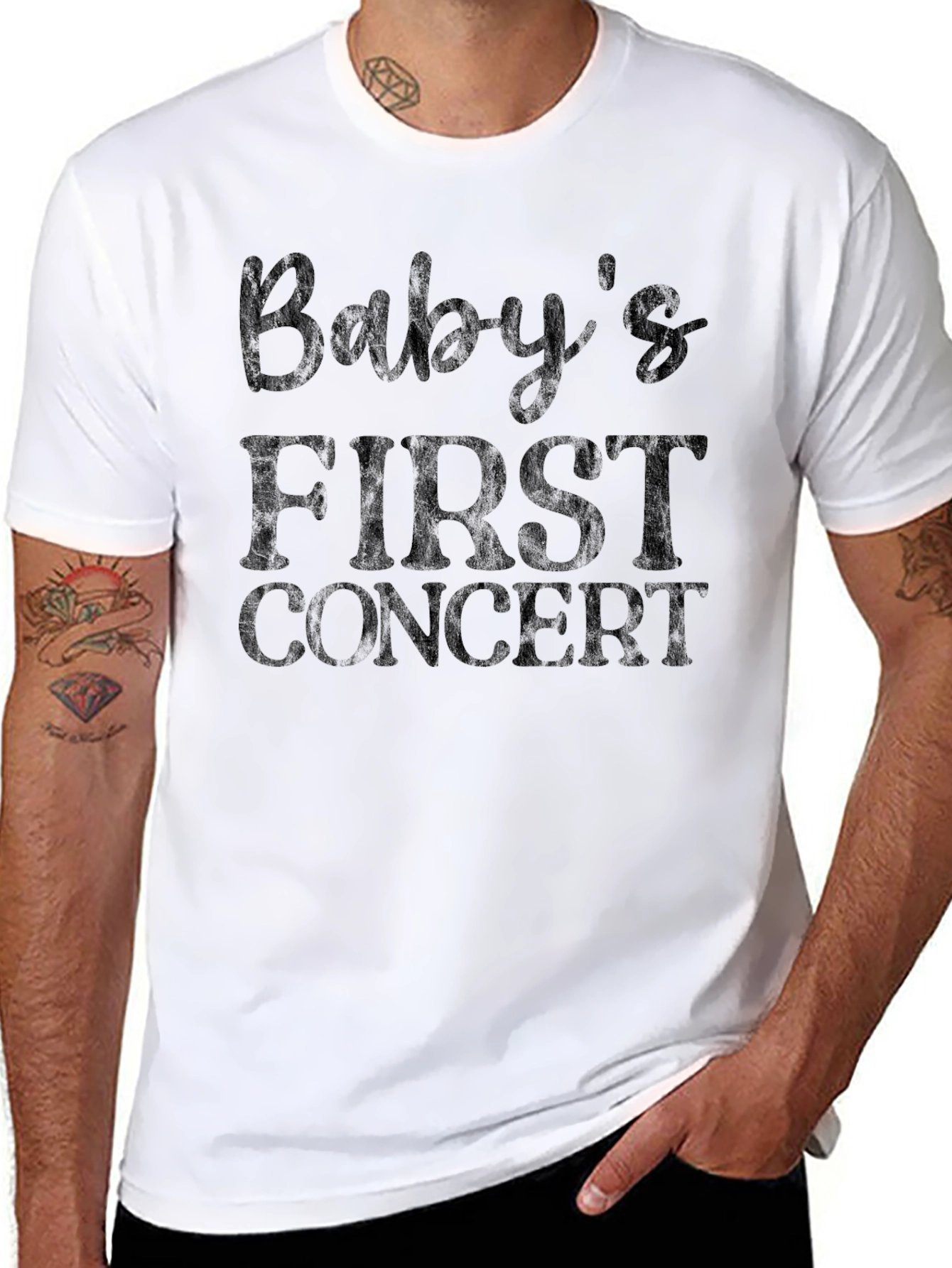 Babys First Concert Black Graphic Tee