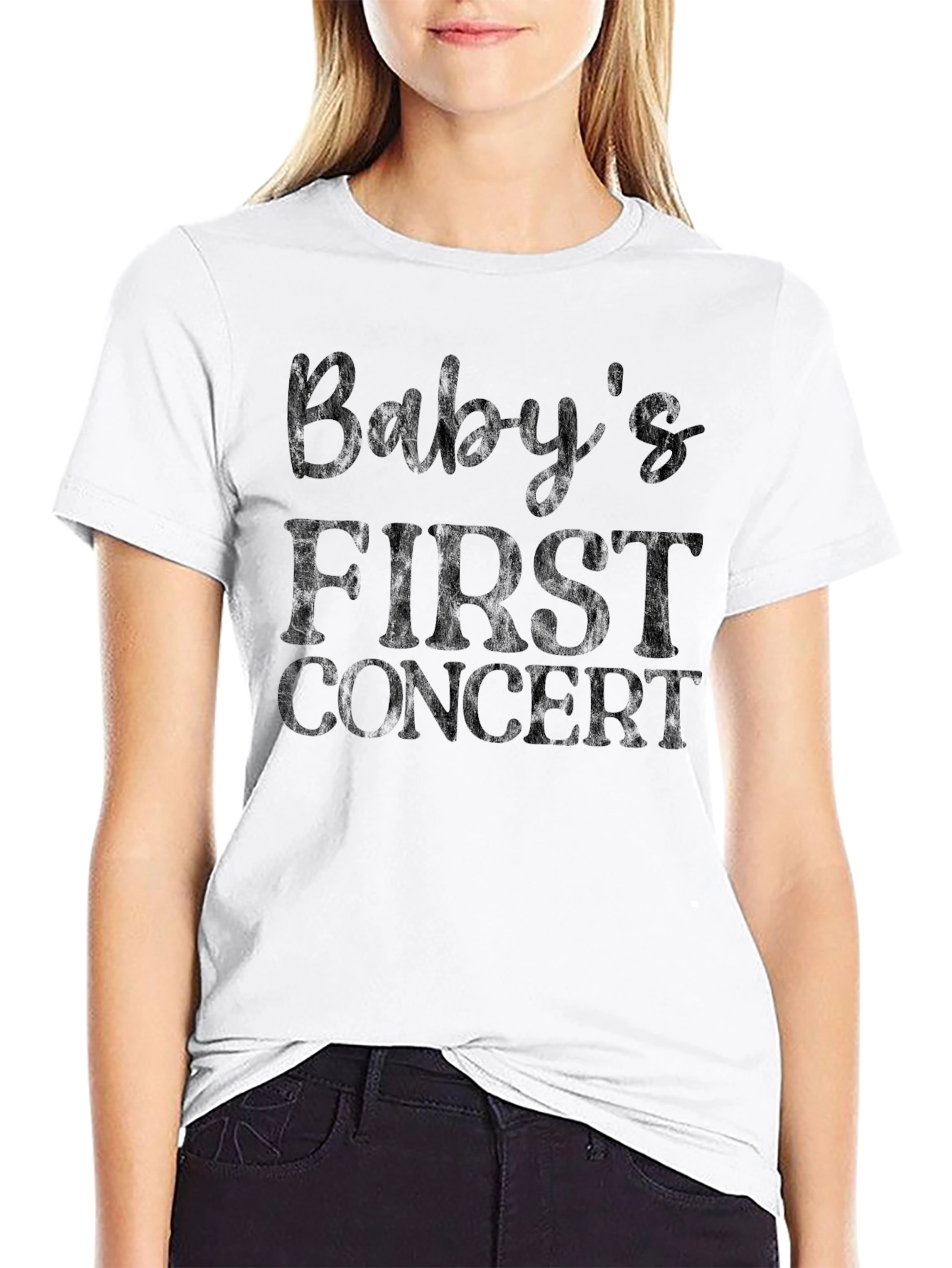 Babys First Concert Black Graphic Tee