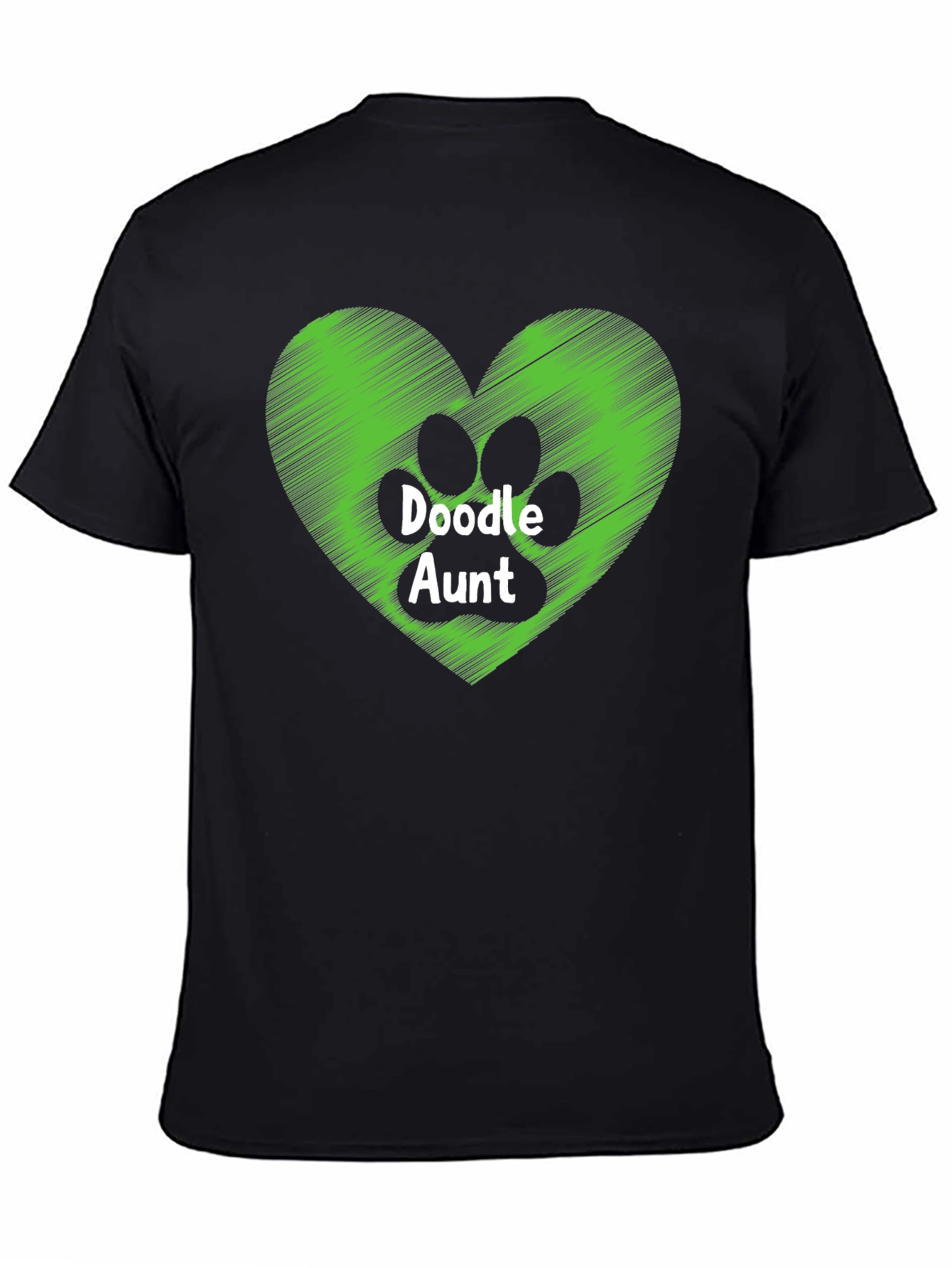 Doodle Aunt T-Shirt with Heart & Paw Print Design