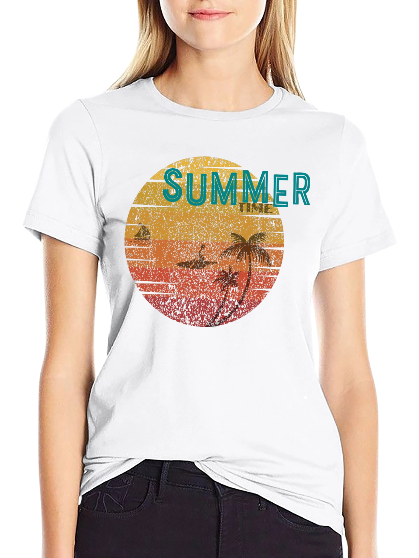 Retro Summer Time Beach T-Shirt