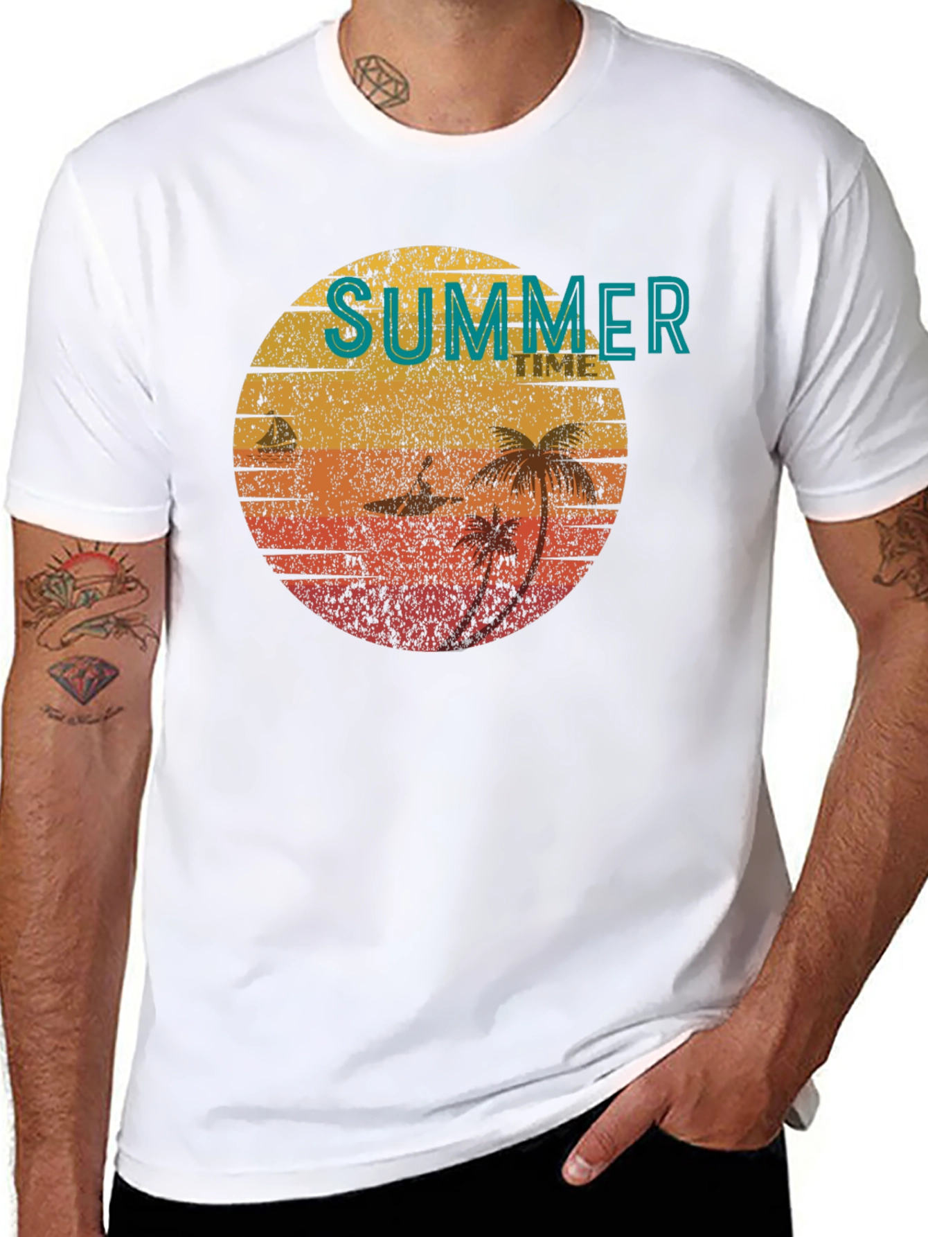Retro Summer Time Beach T-Shirt