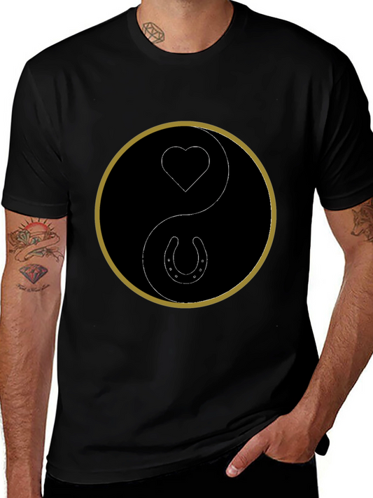Yin Yang Heart Horseshoe Graphic Tee