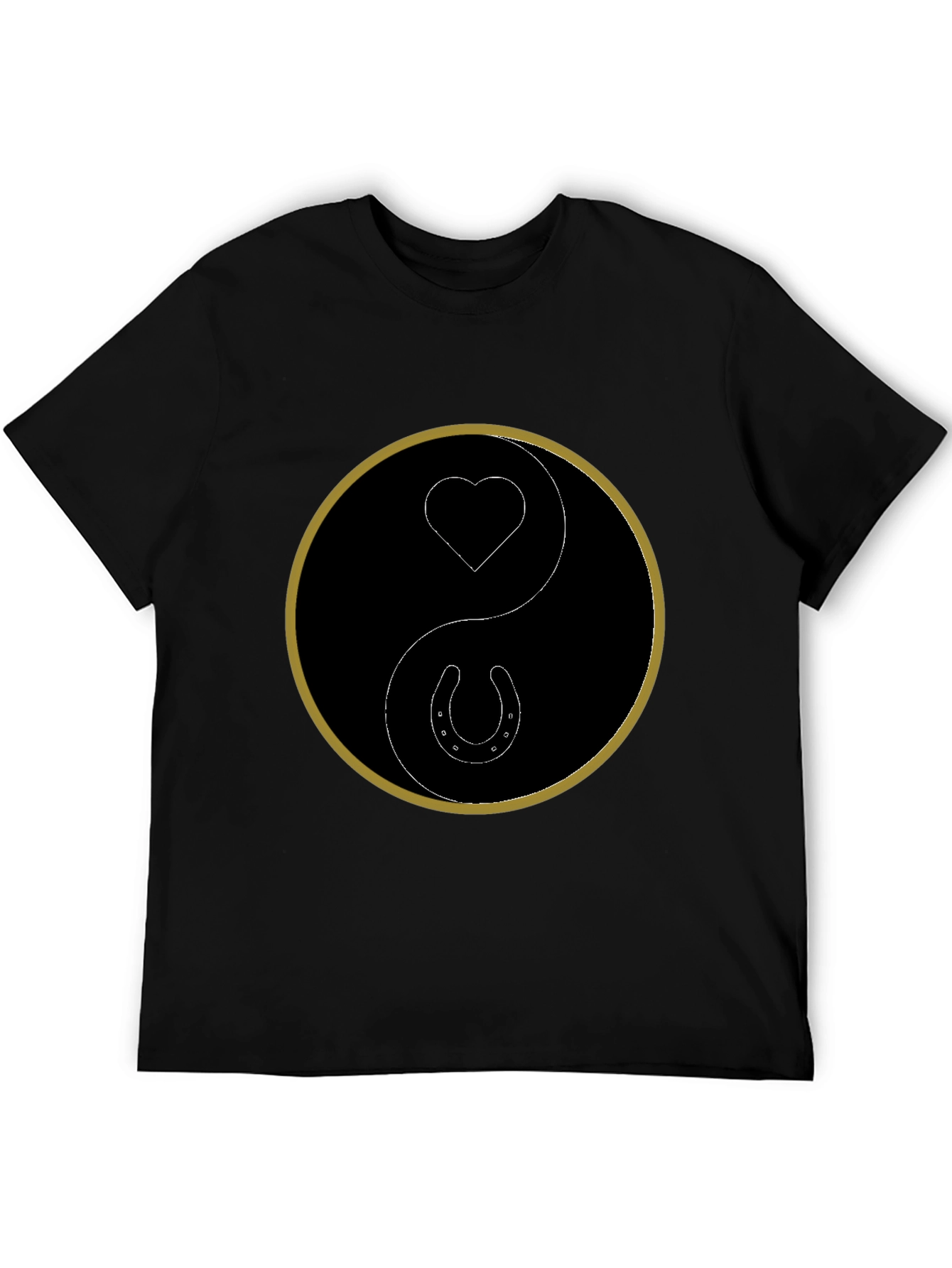 Yin Yang Heart Horseshoe Graphic Tee
