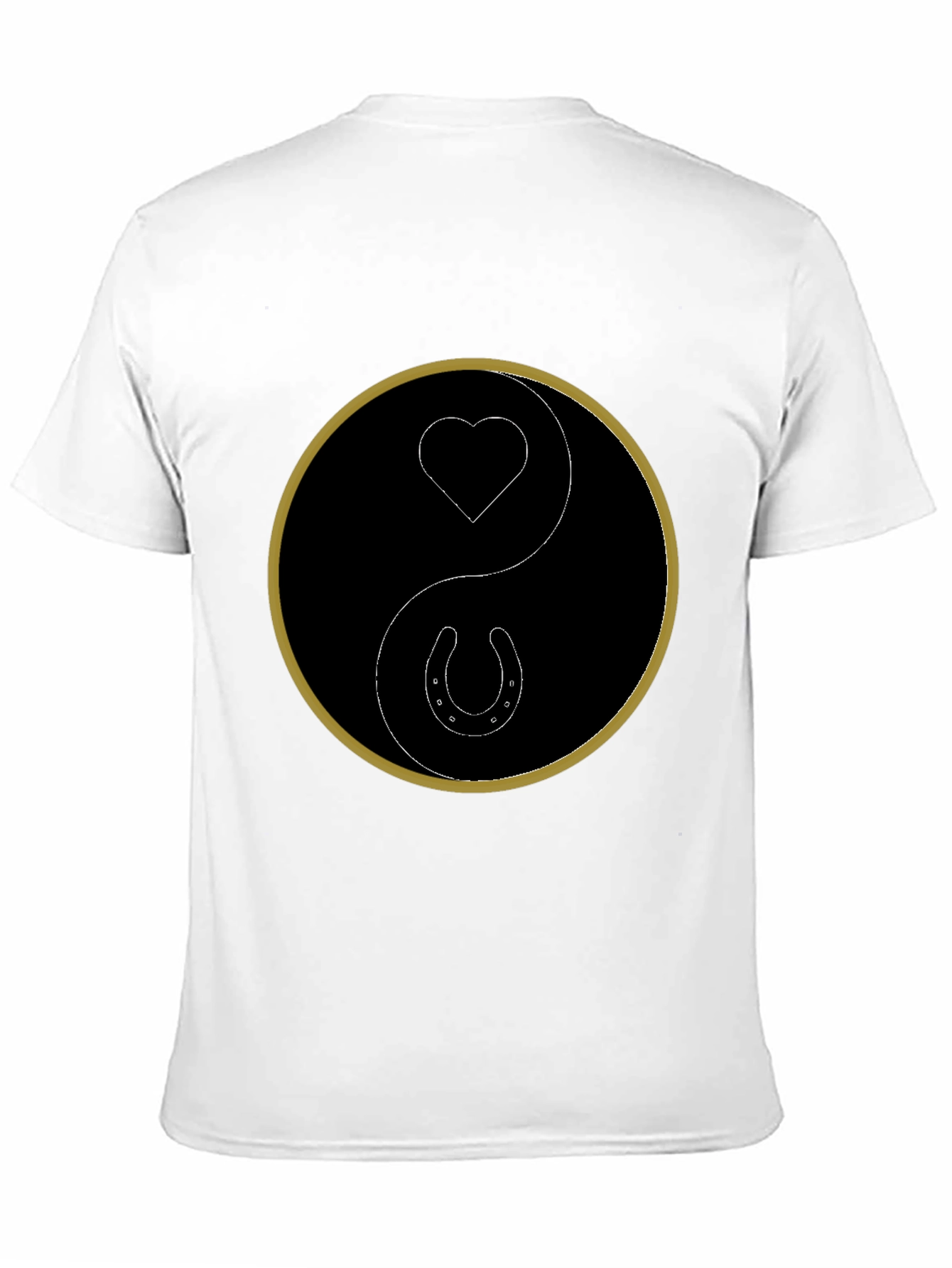 Yin Yang Heart Horseshoe Graphic Tee