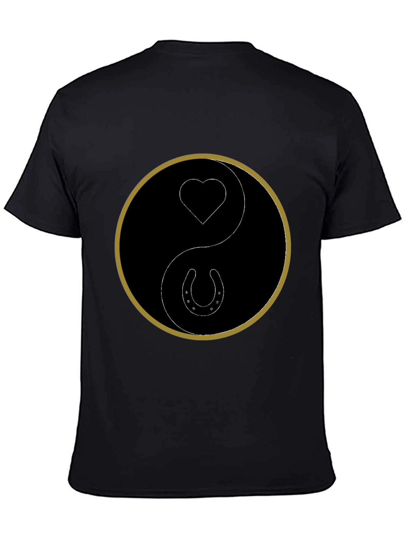 Yin Yang Heart Horseshoe Graphic Tee