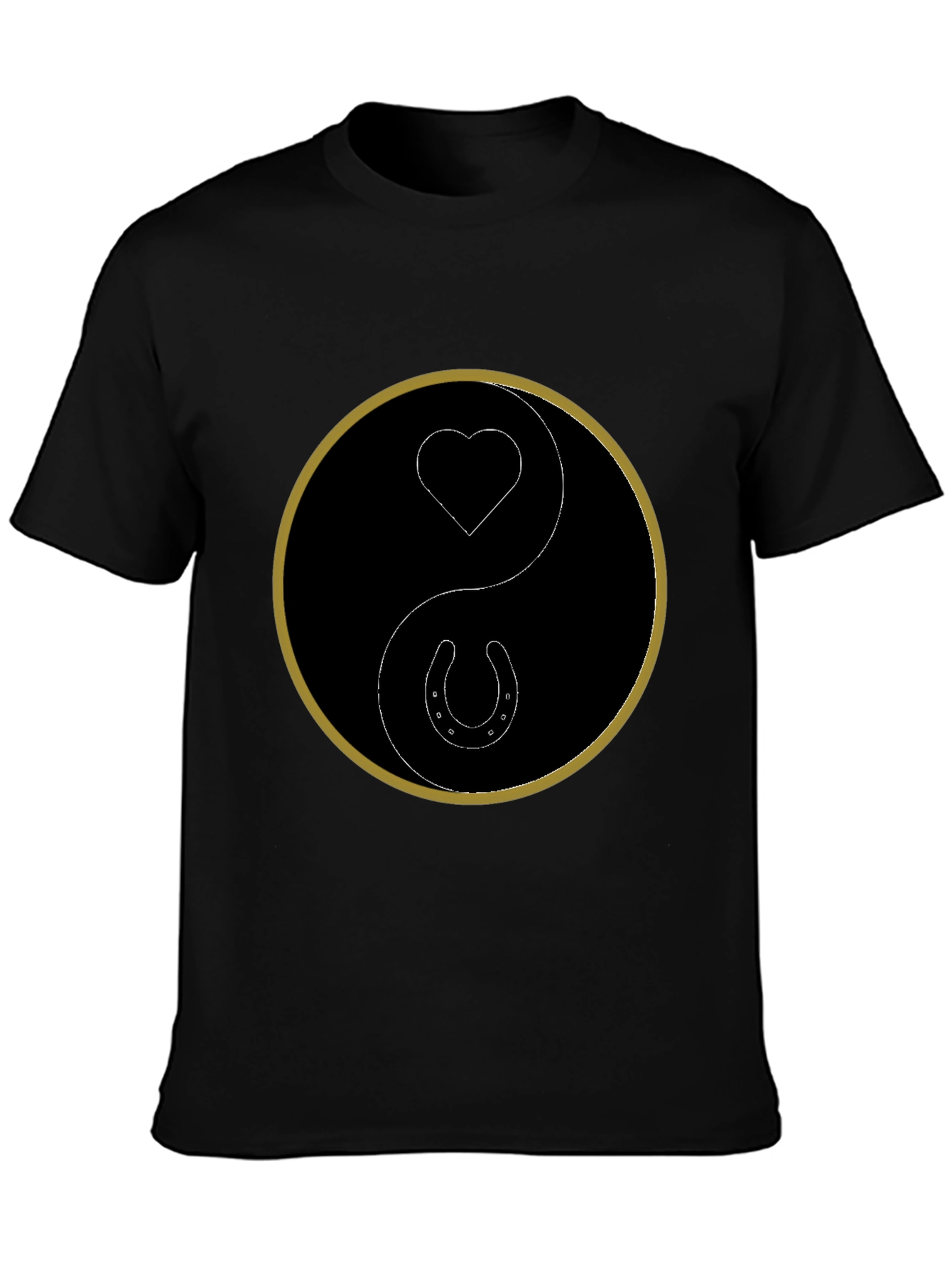 Yin Yang Heart Horseshoe Graphic Tee