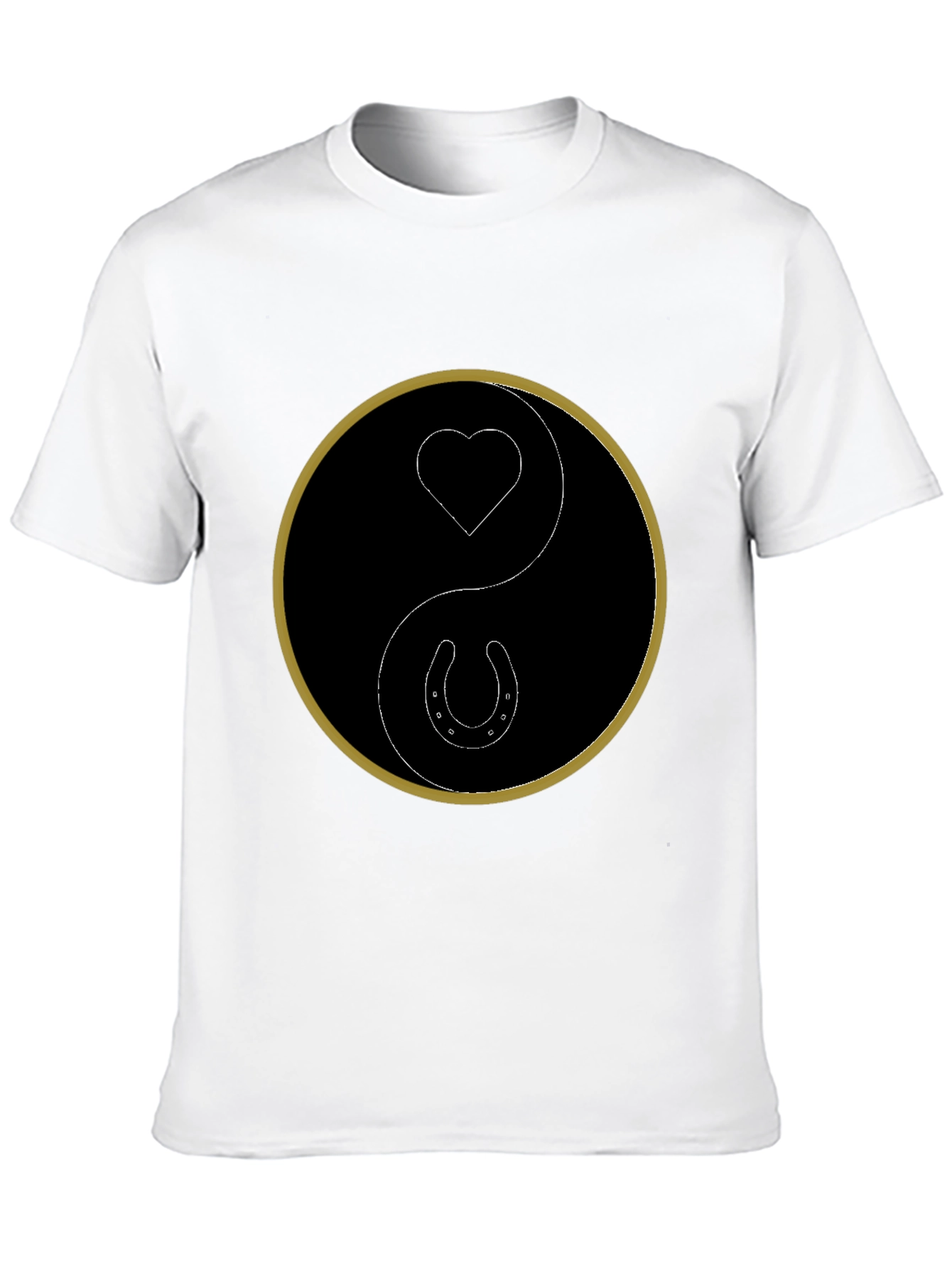 Yin Yang Heart Horseshoe Graphic Tee