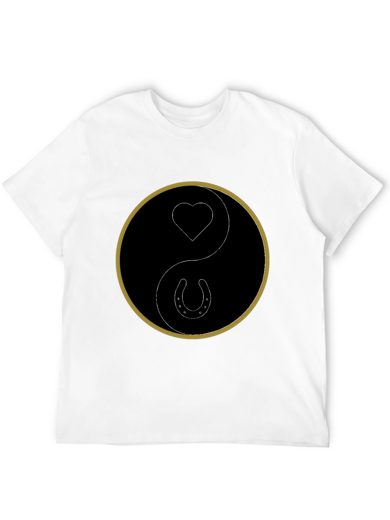 Yin Yang Heart Horseshoe Graphic Tee