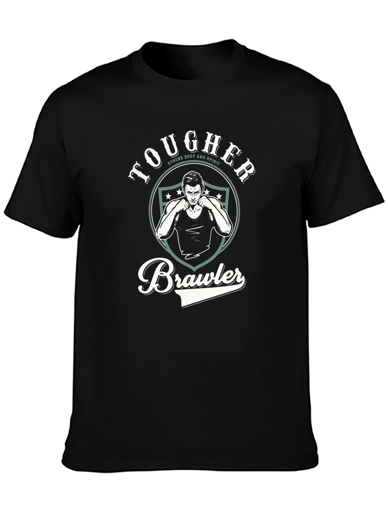 Tougher Brawler Graphic T-Shirt - Black