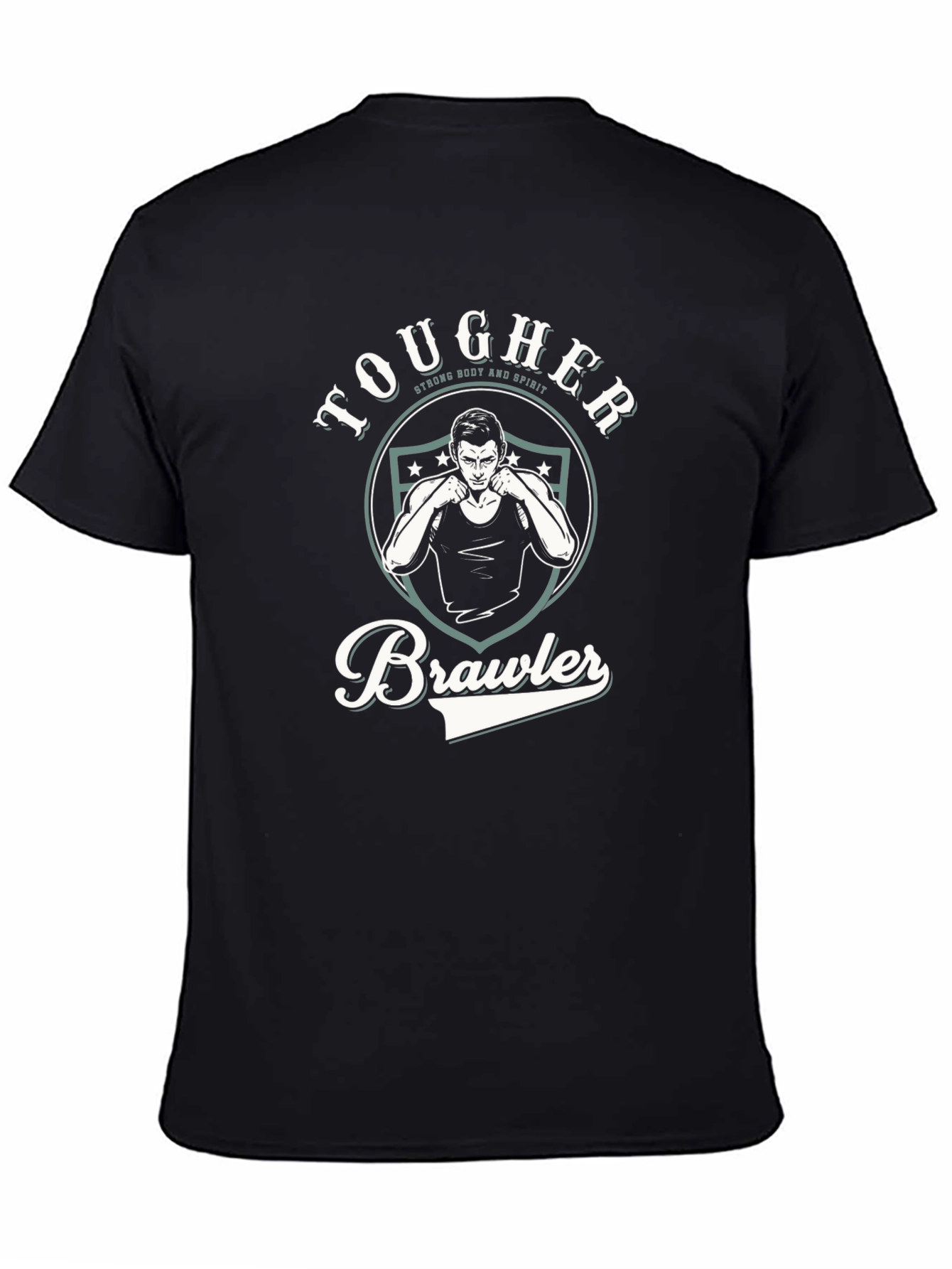Tougher Brawler Graphic T-Shirt - Black