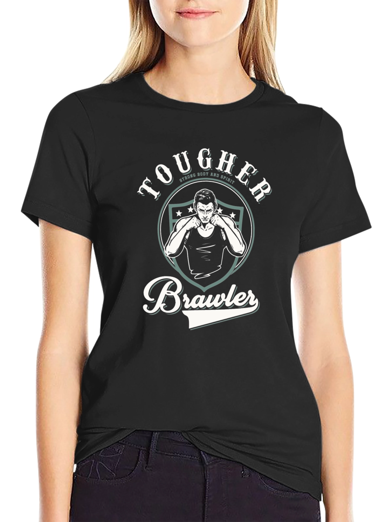 Tougher Brawler Graphic T-Shirt - Black