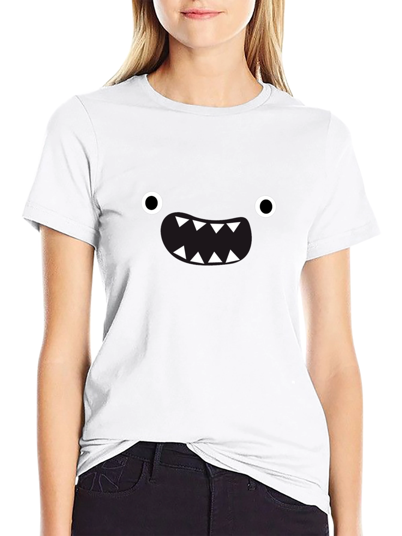 Monster Face Black T-Shirt