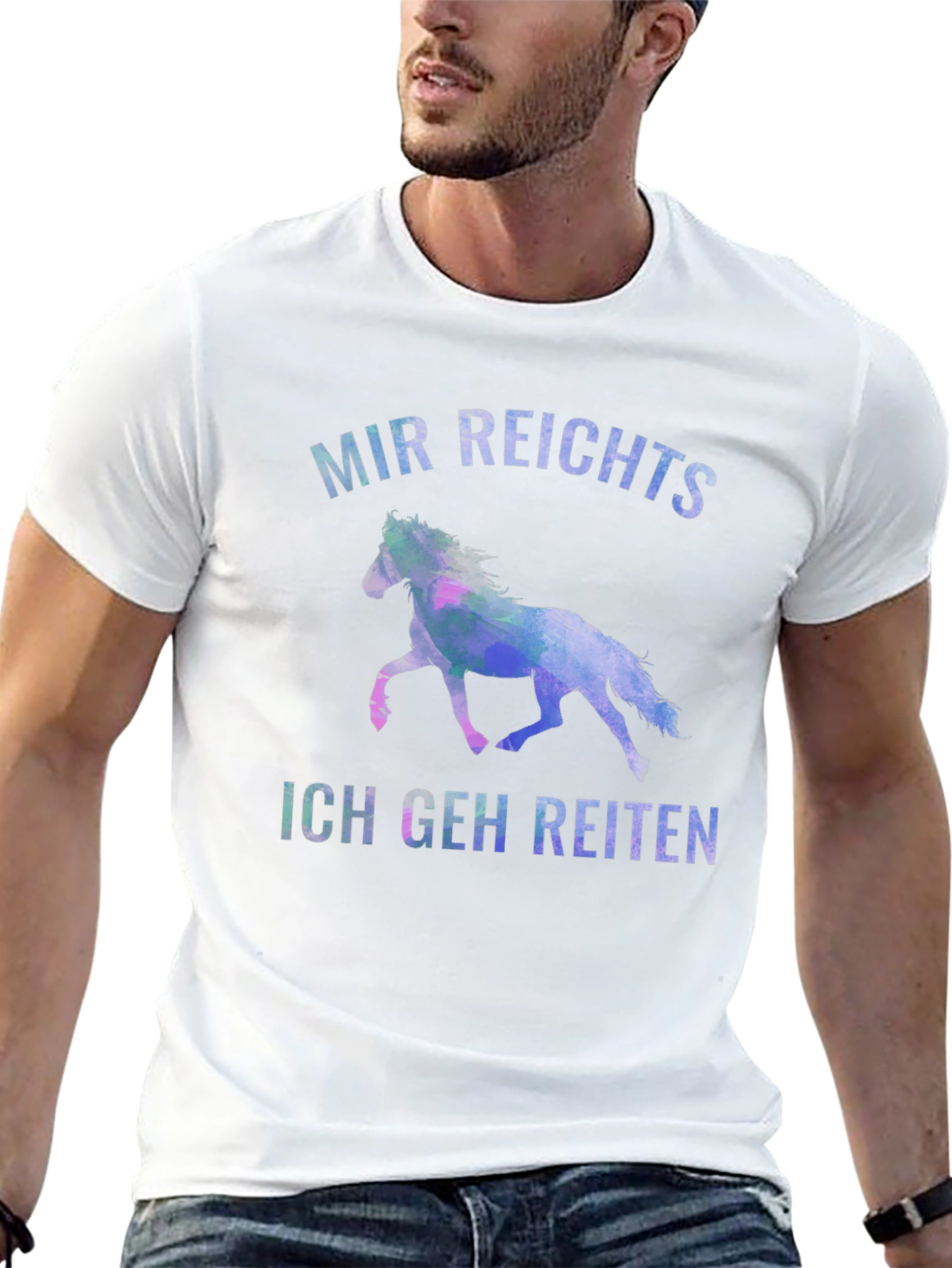 Mir Reichts Ich Geh Reiten Black T-Shirt
