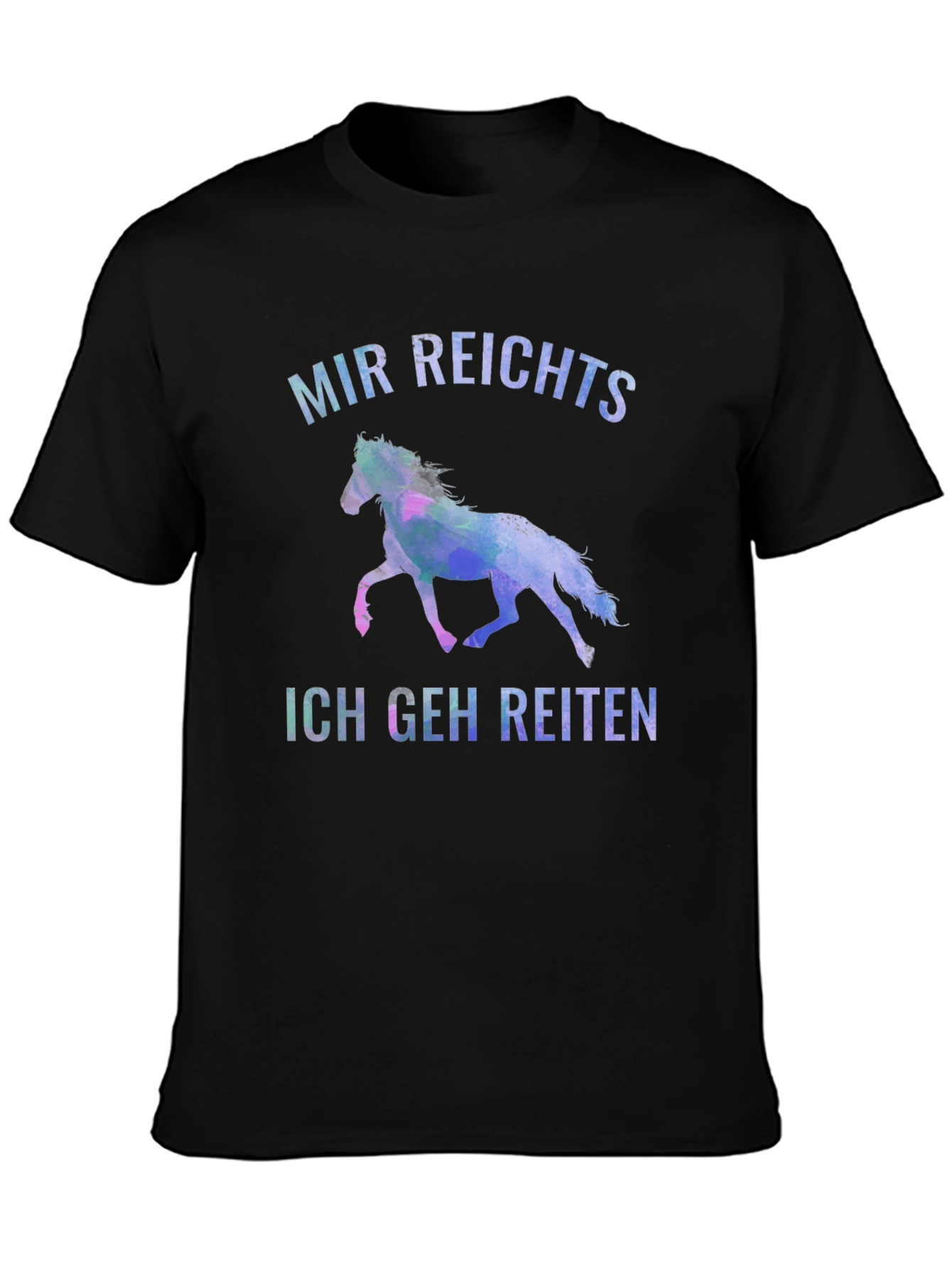 Mir Reichts Ich Geh Reiten Black T-Shirt