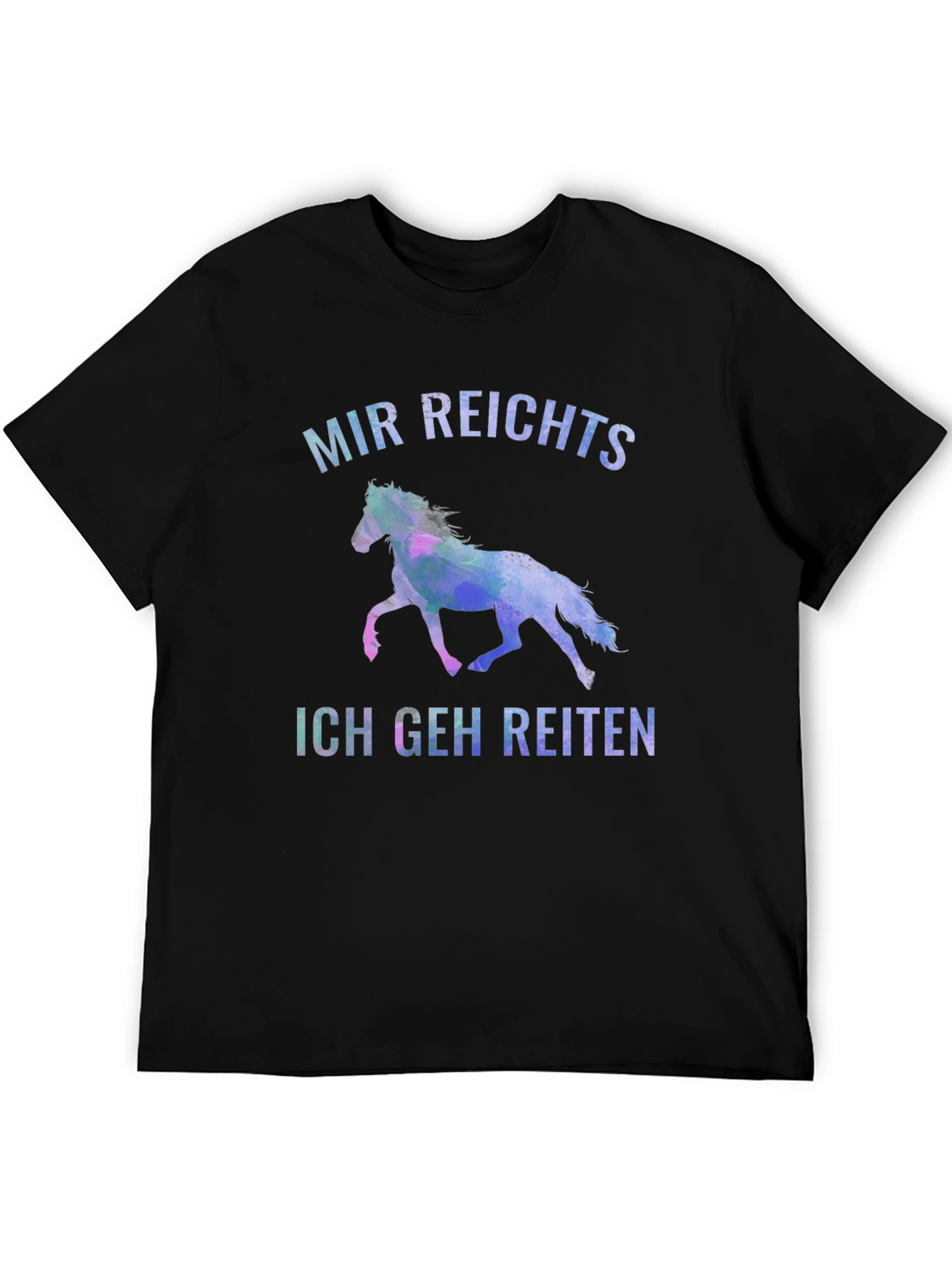 Mir Reichts Ich Geh Reiten Black T-Shirt