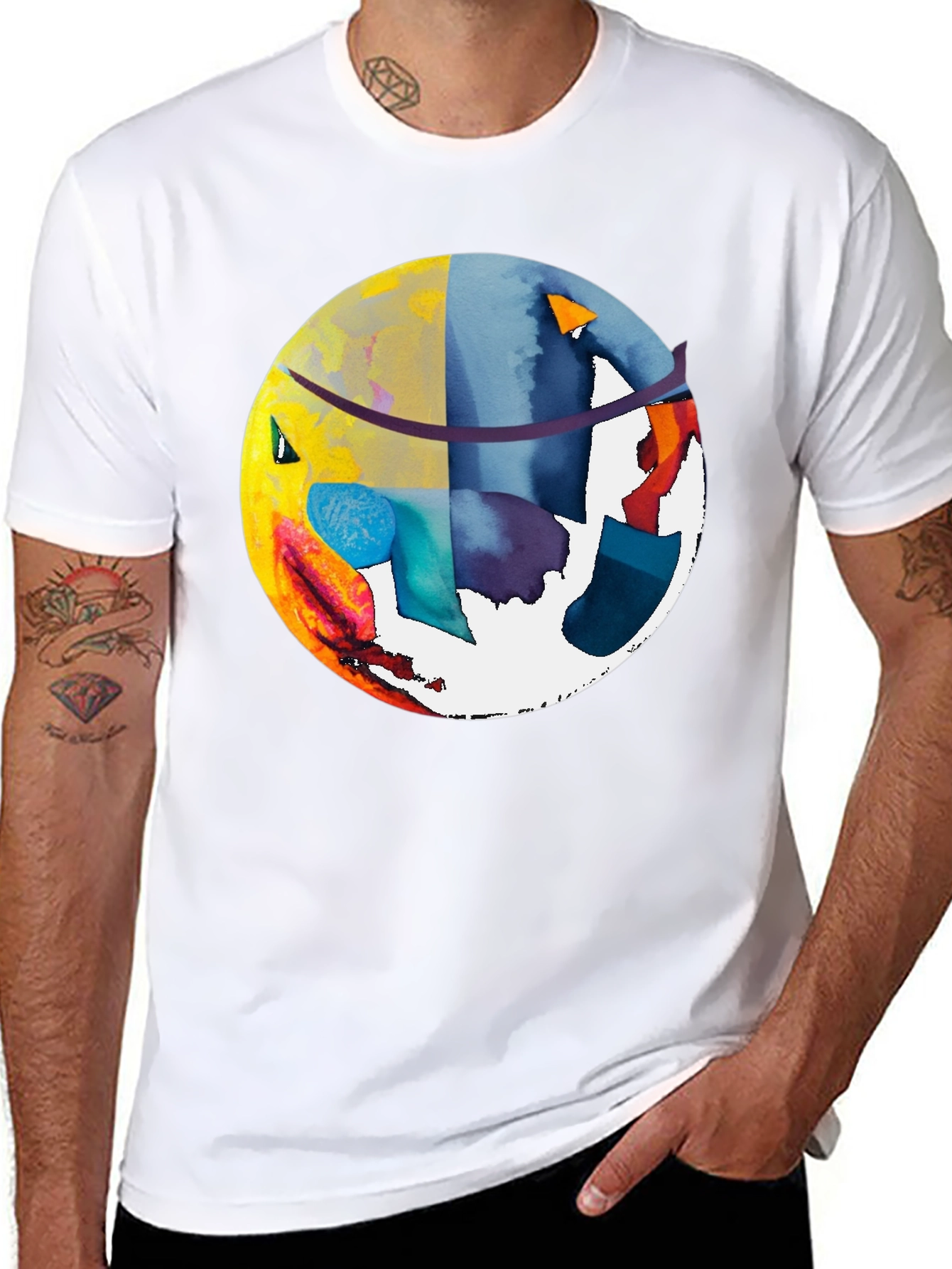 Abstract Art Graphic Tee - Modern Stylish Shirt