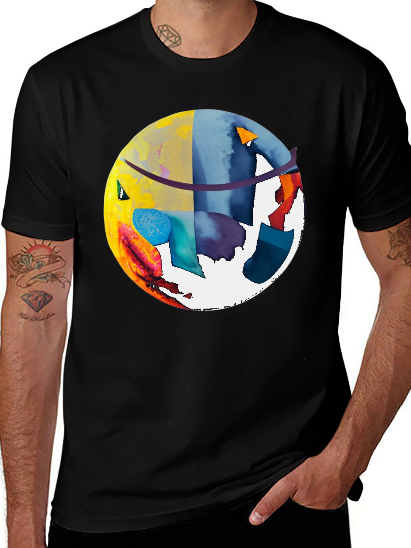 Abstract Art Graphic Tee - Modern Stylish Shirt