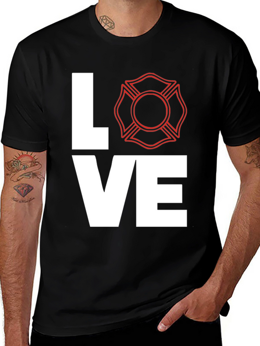 Firefighter Love Graphic T-Shirt