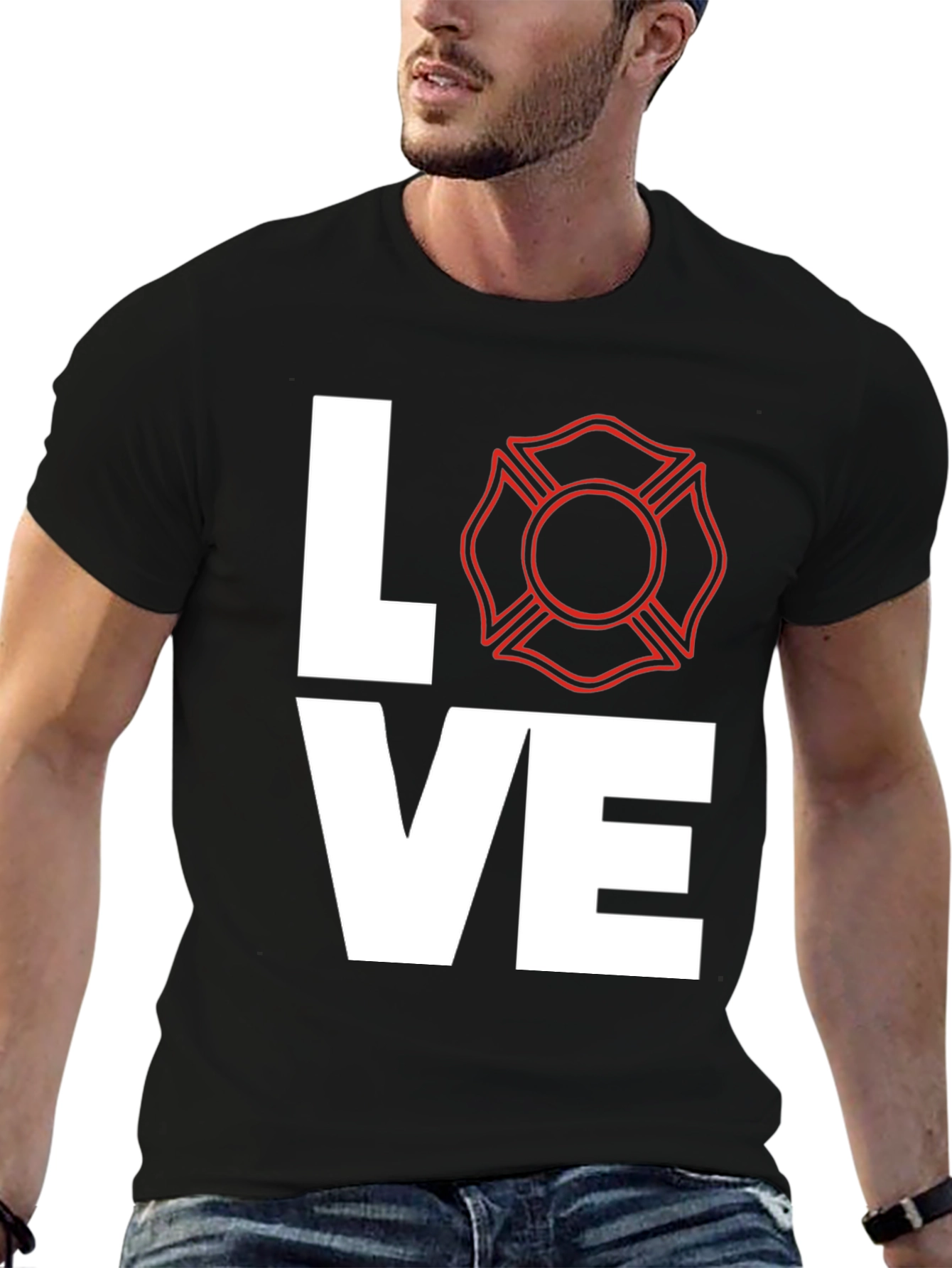 Firefighter Love Graphic T-Shirt