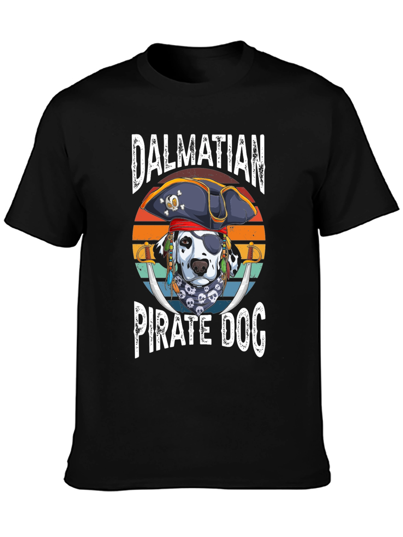 Dalmatian Pirate Dog Graphic T-Shirt