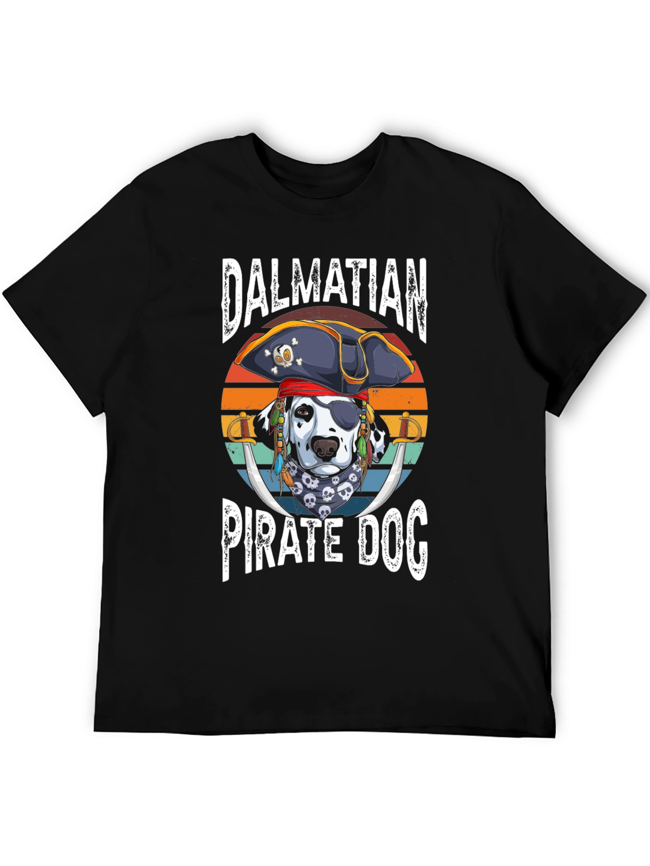 Dalmatian Pirate Dog Graphic T-Shirt