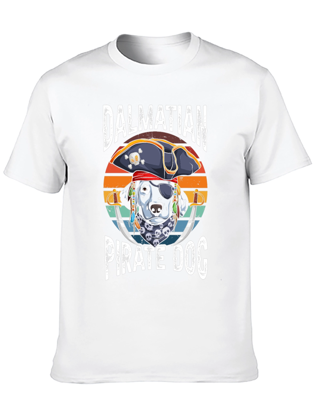 Dalmatian Pirate Dog Graphic T-Shirt