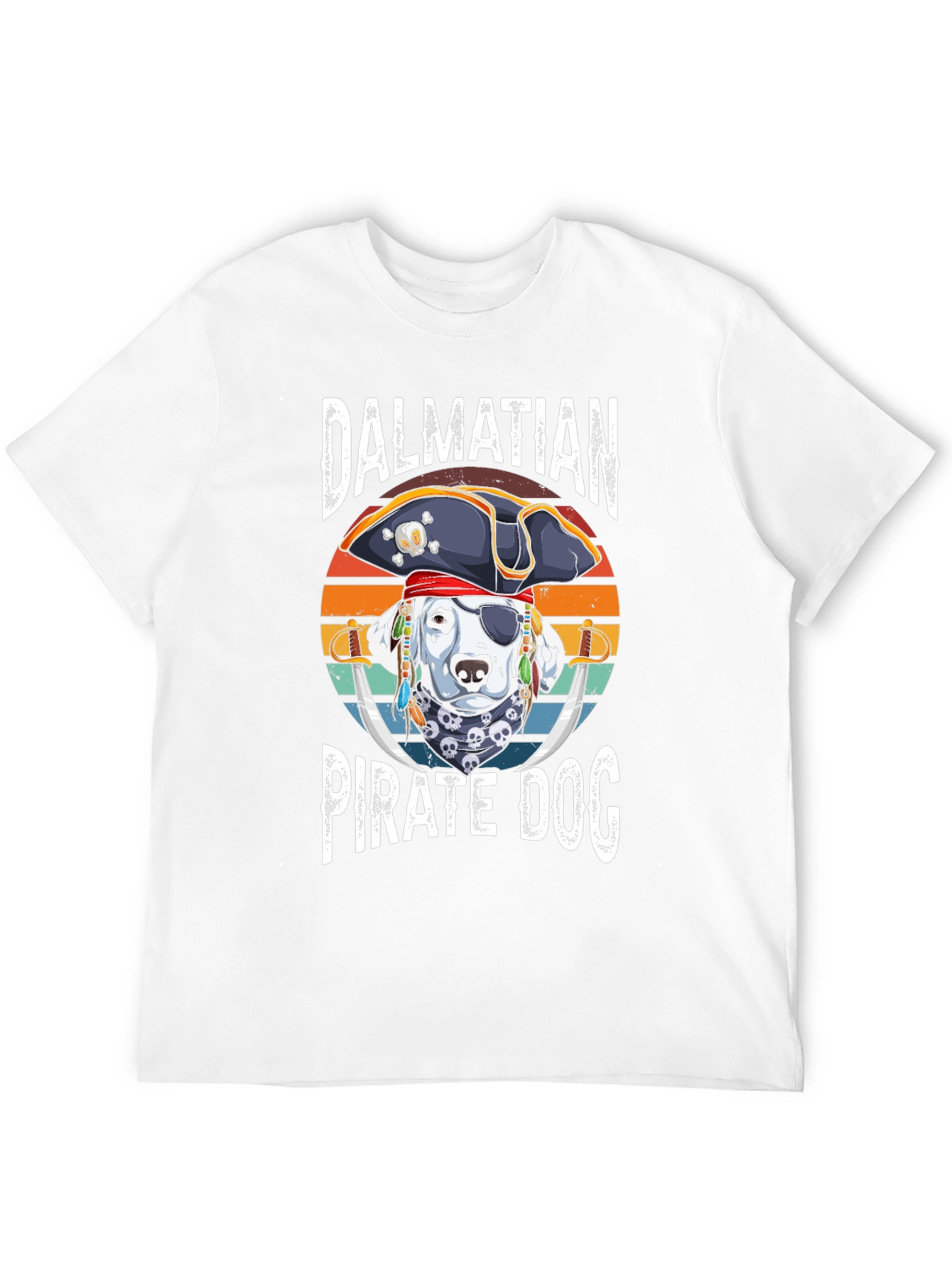 Dalmatian Pirate Dog Graphic T-Shirt