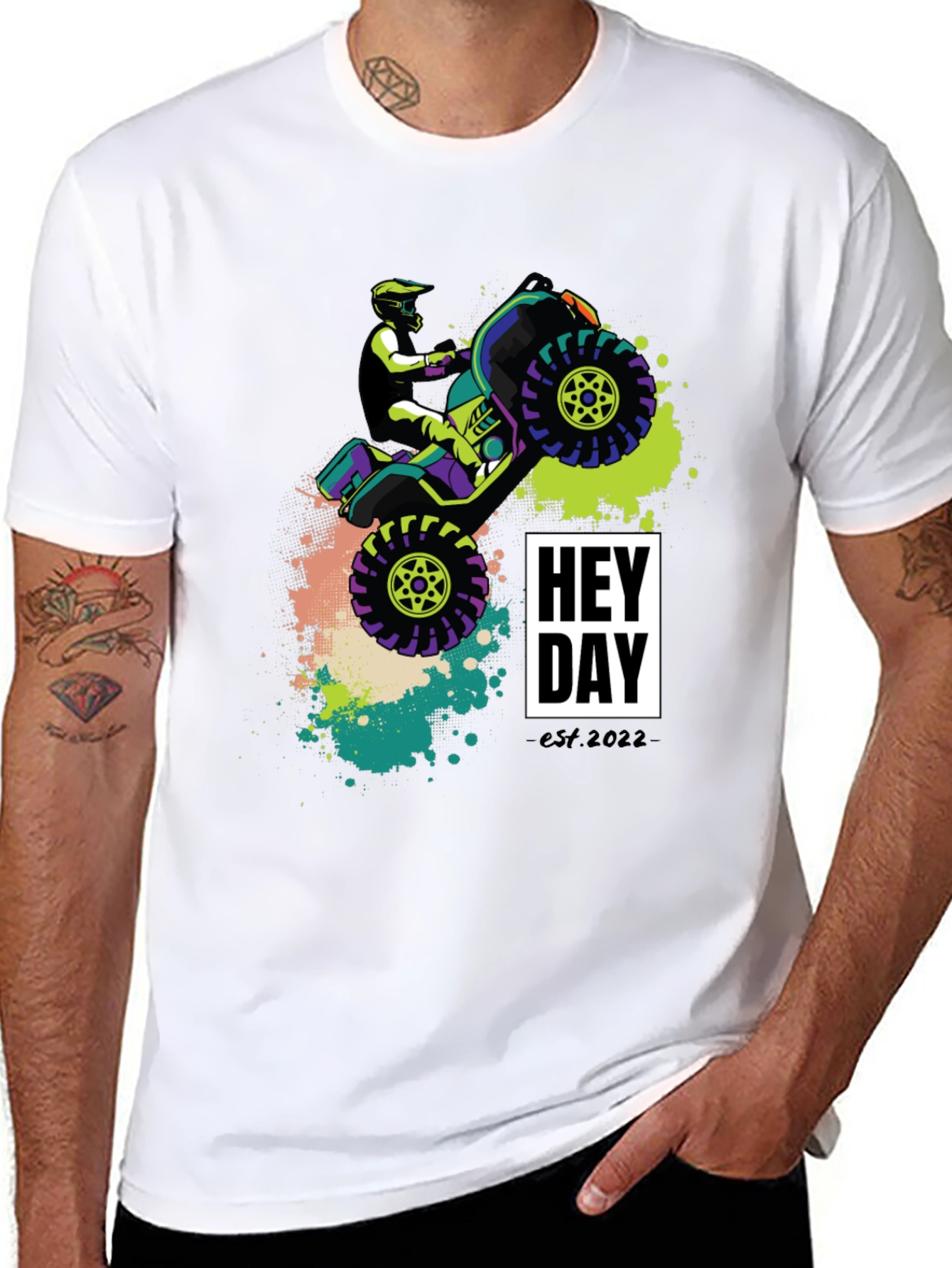Hey Day ATV Rider Graphic Tee - Black