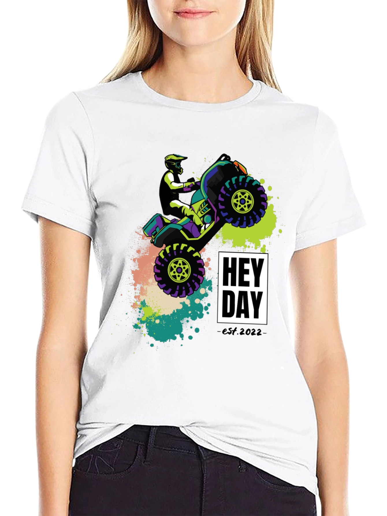 Hey Day ATV Rider Graphic Tee - Black