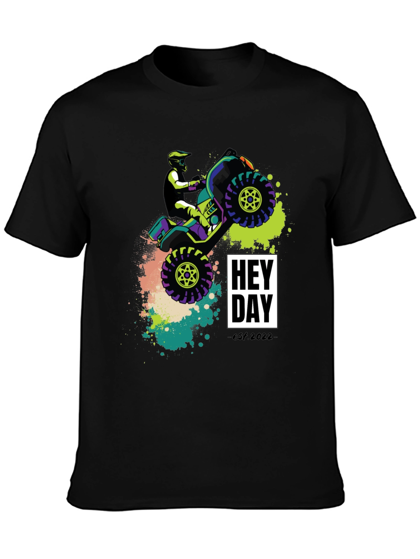 Hey Day ATV Rider Graphic Tee - Black