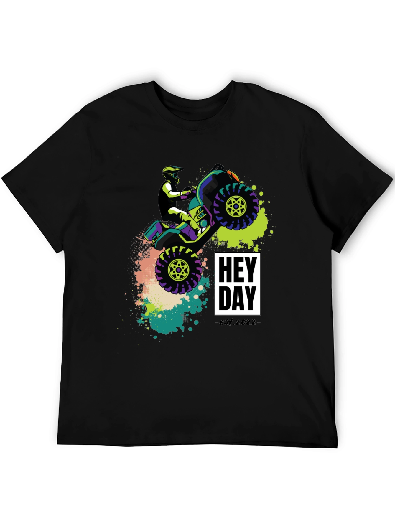 Hey Day ATV Rider Graphic Tee - Black