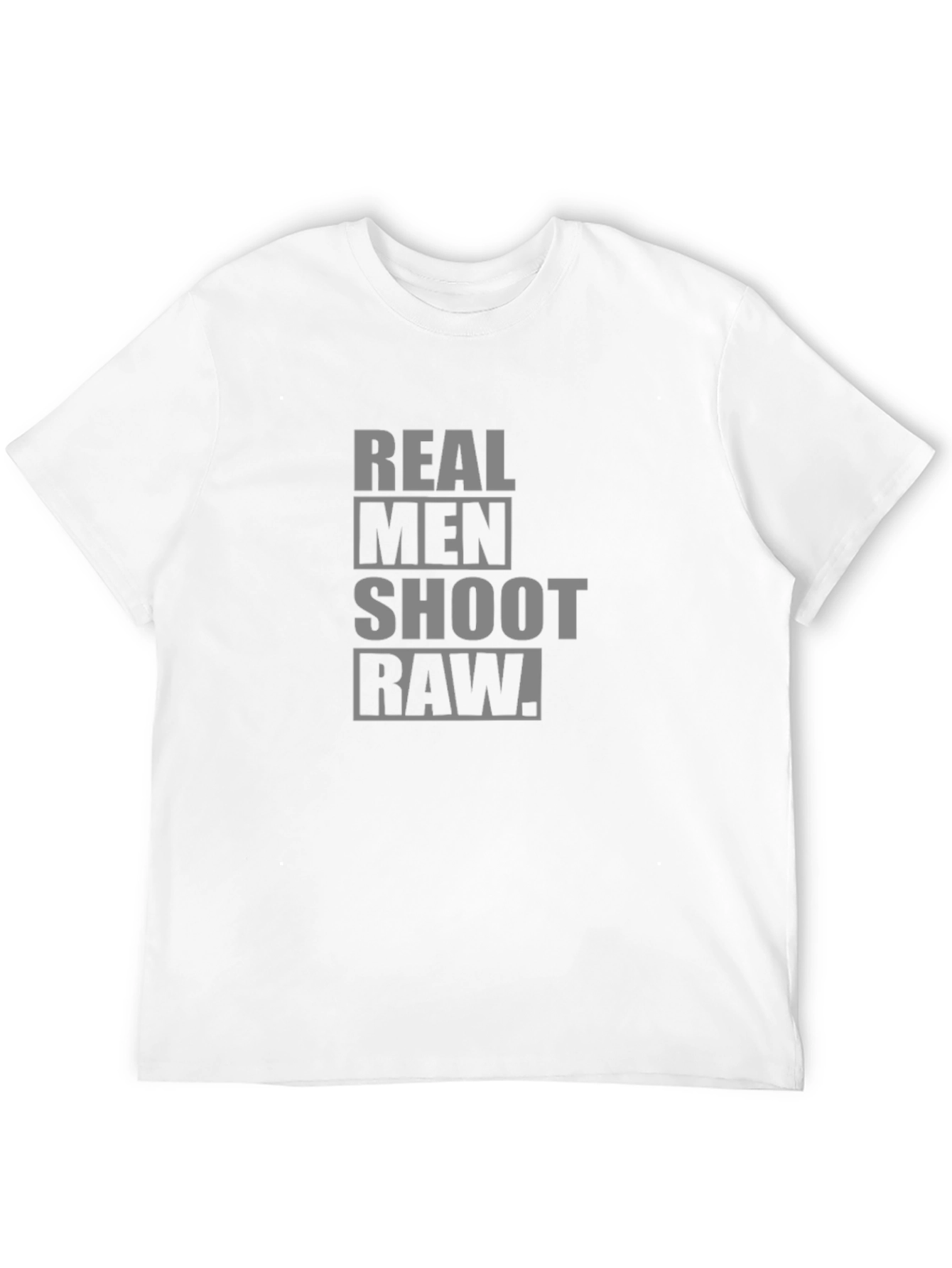 Real Men Shoot Raw Black T-Shirt