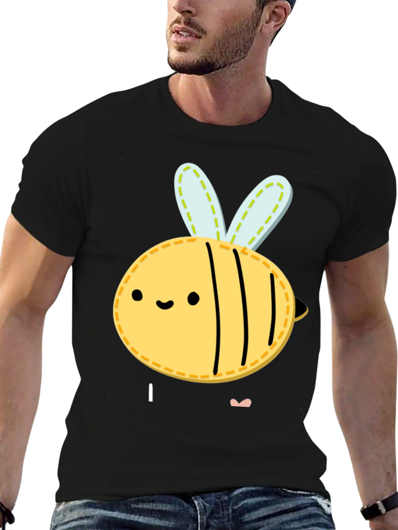 Cute Bee Cartoon Graphic Tee