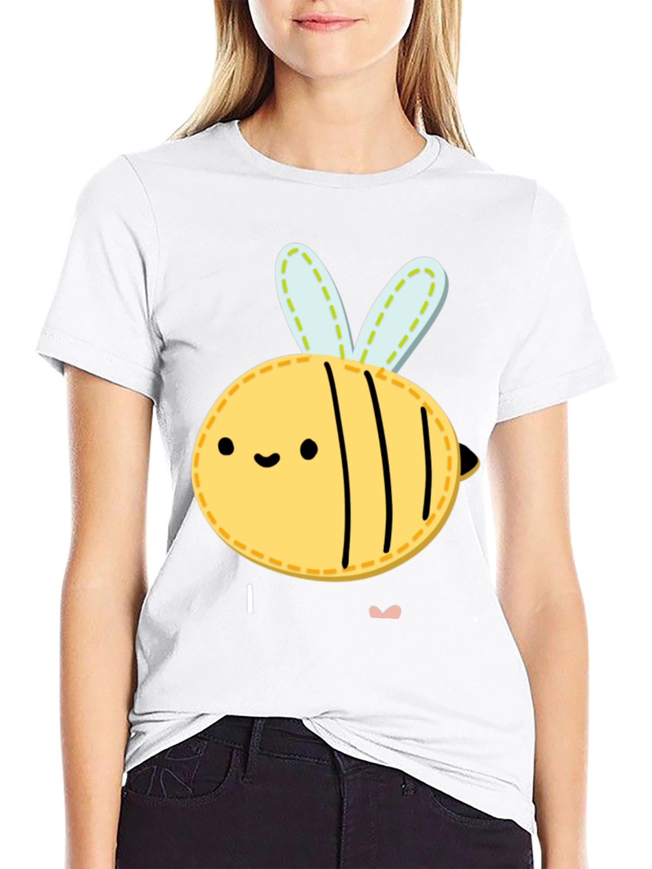 Cute Bee Cartoon Graphic Tee