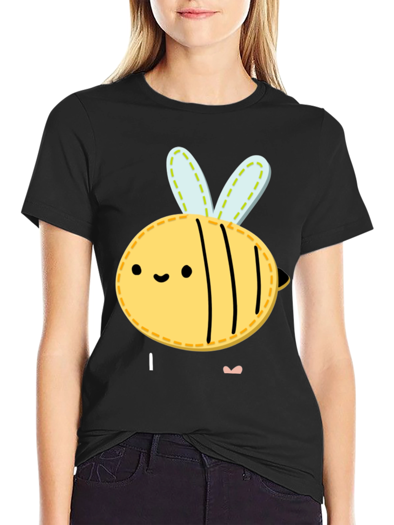 Cute Bee Cartoon Graphic Tee