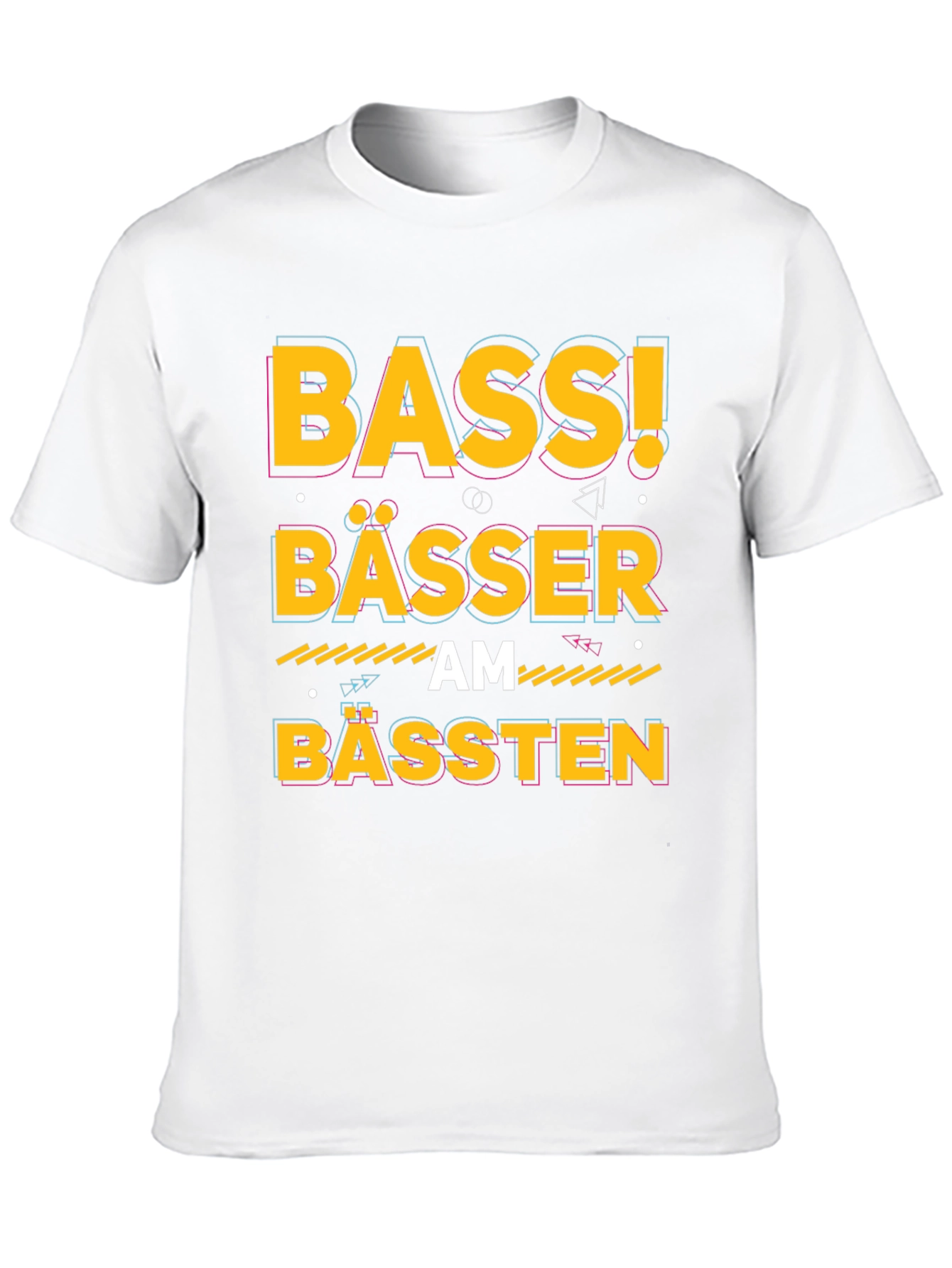 Bass! Bässer am Bässten Black Graphic T-Shirt