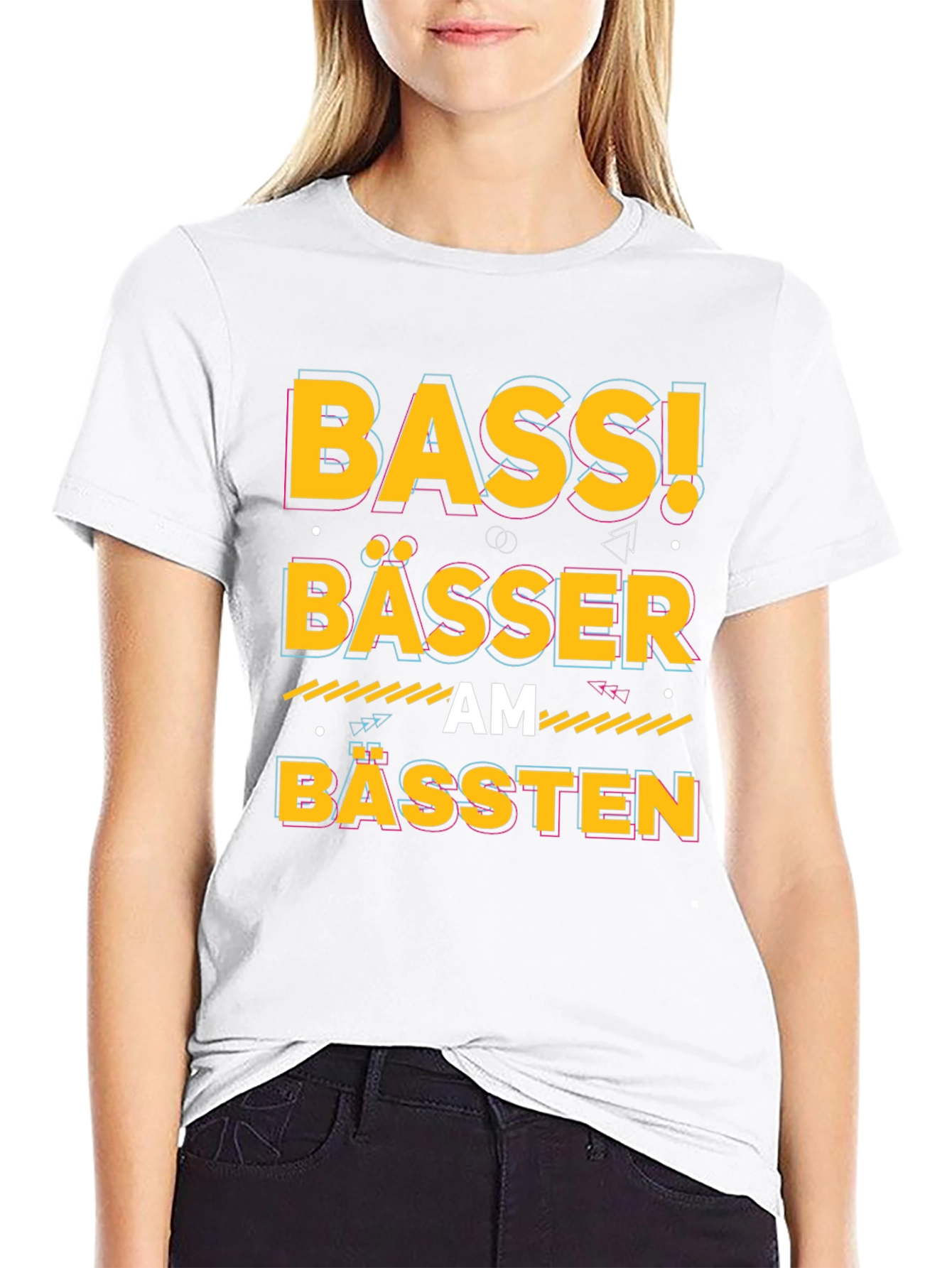 Bass! Bässer am Bässten Black Graphic T-Shirt