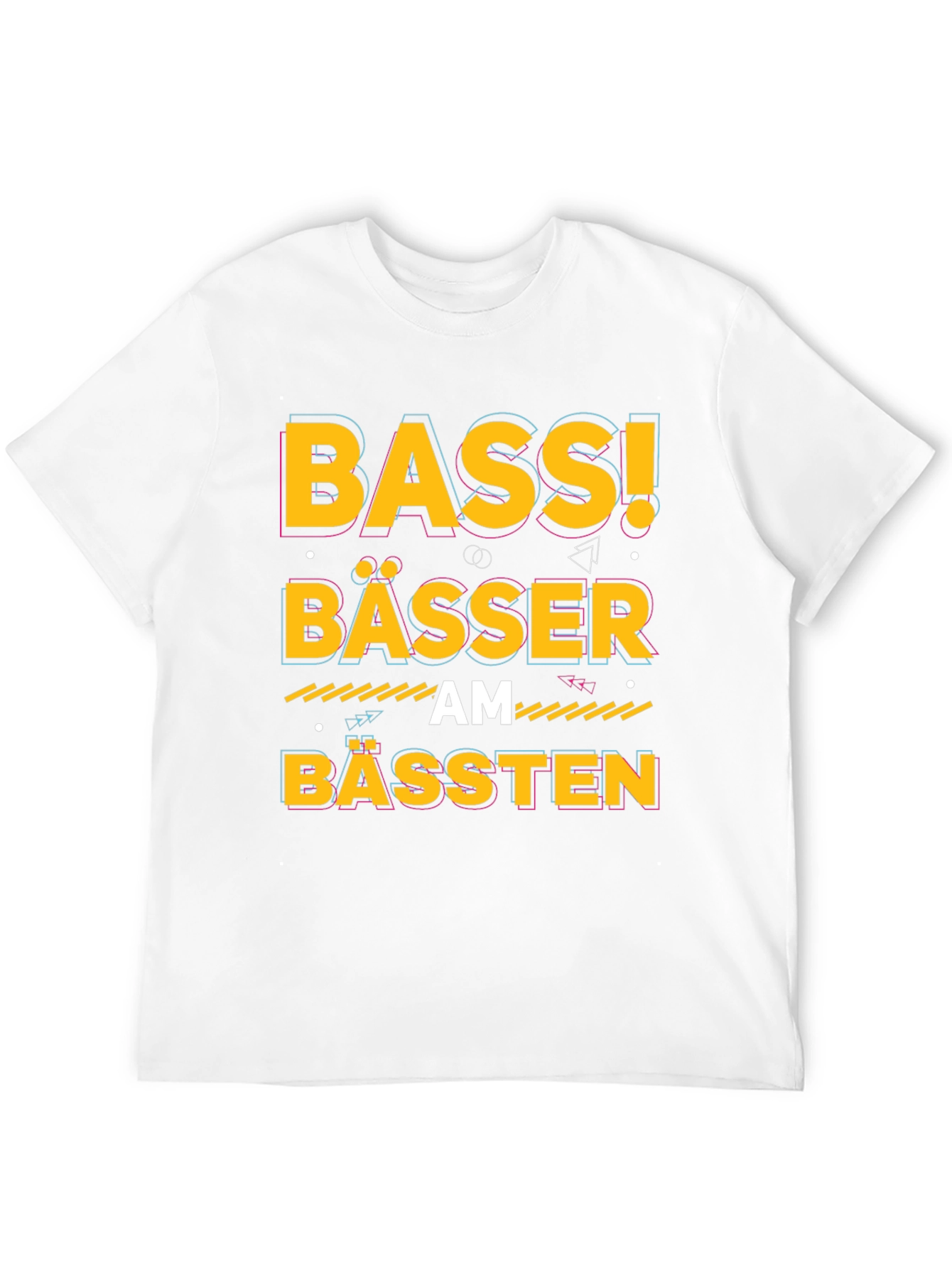 Bass! Bässer am Bässten Black Graphic T-Shirt