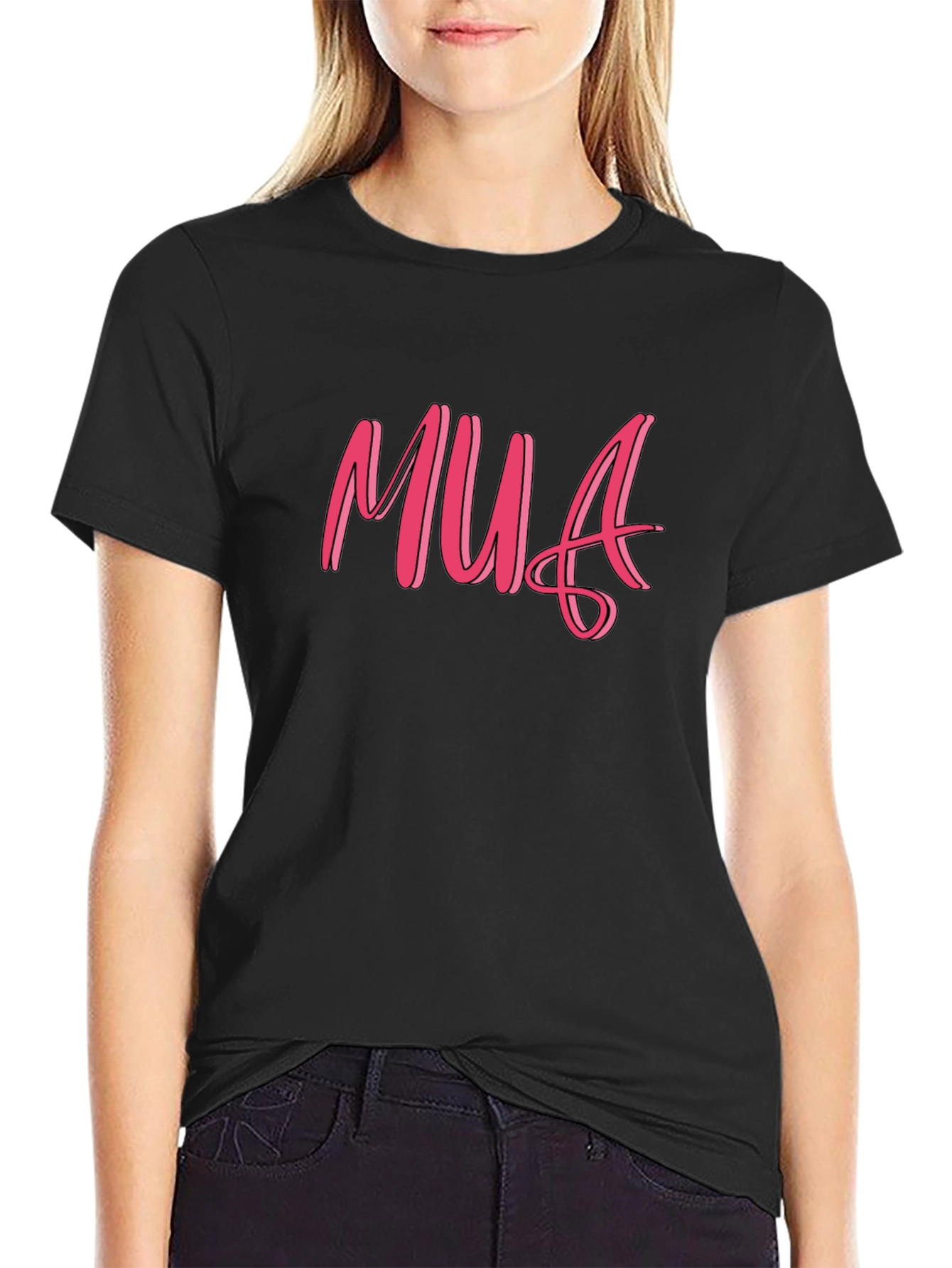 MUA Graphic Tee - Soft Black Cotton T-Shirt