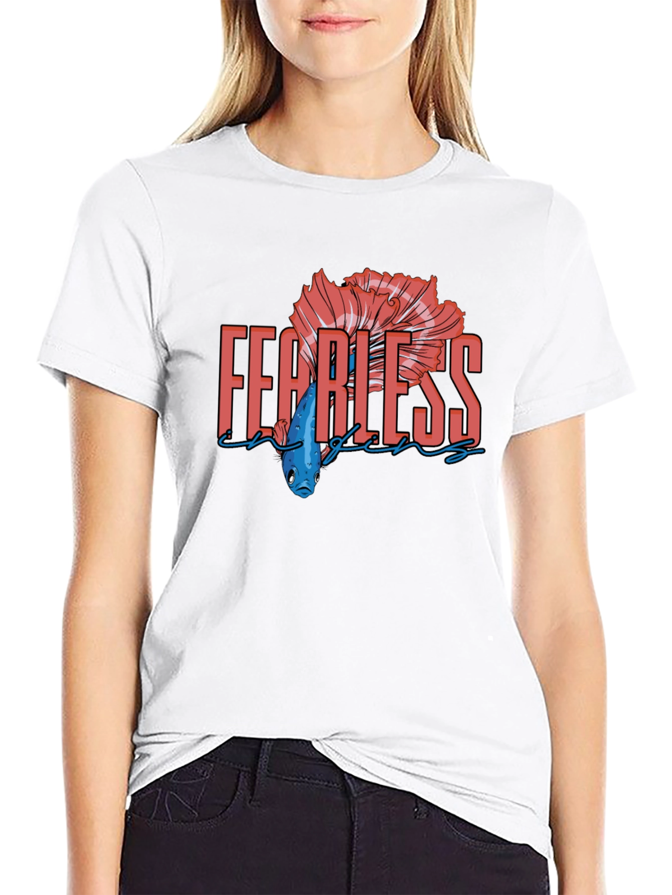 Fearless Betta Fish Graphic T-Shirt