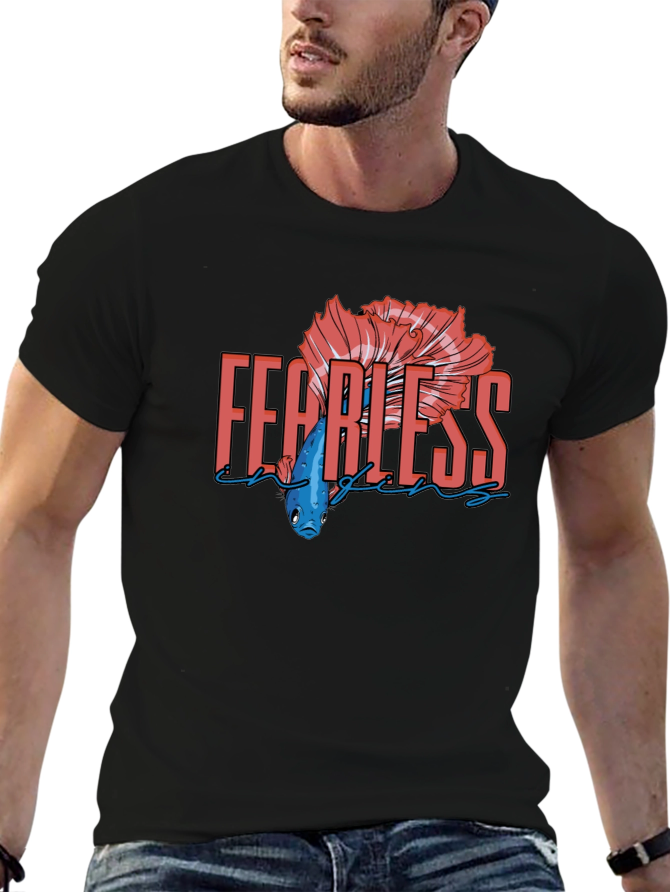 Fearless Betta Fish Graphic T-Shirt