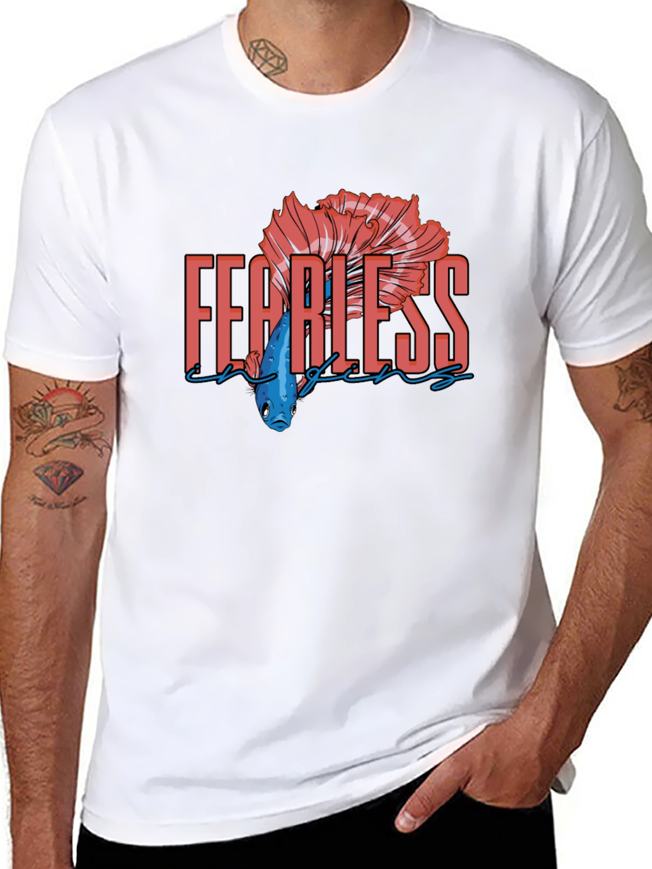 Fearless Betta Fish Graphic T-Shirt