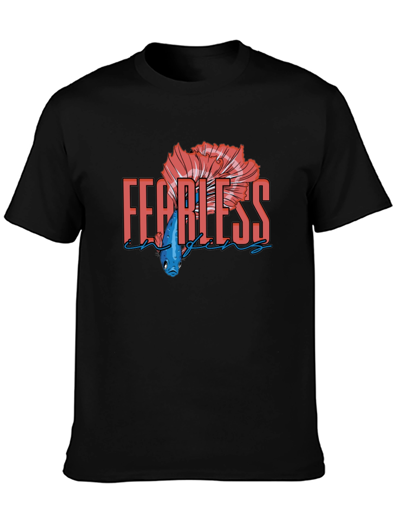 Fearless Betta Fish Graphic T-Shirt